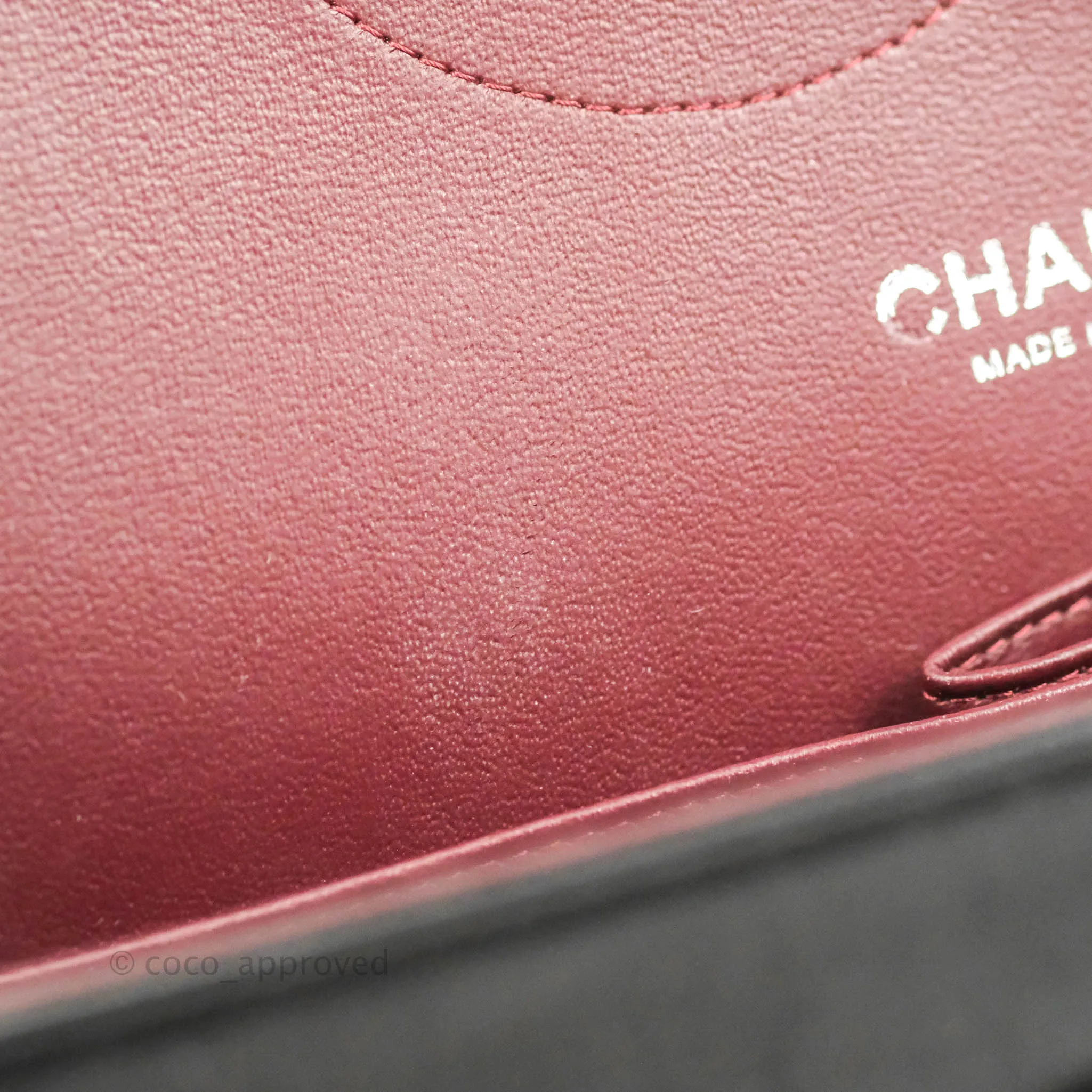 Chanel Jumbo Double Flap Black Lambskin Silver Hardware