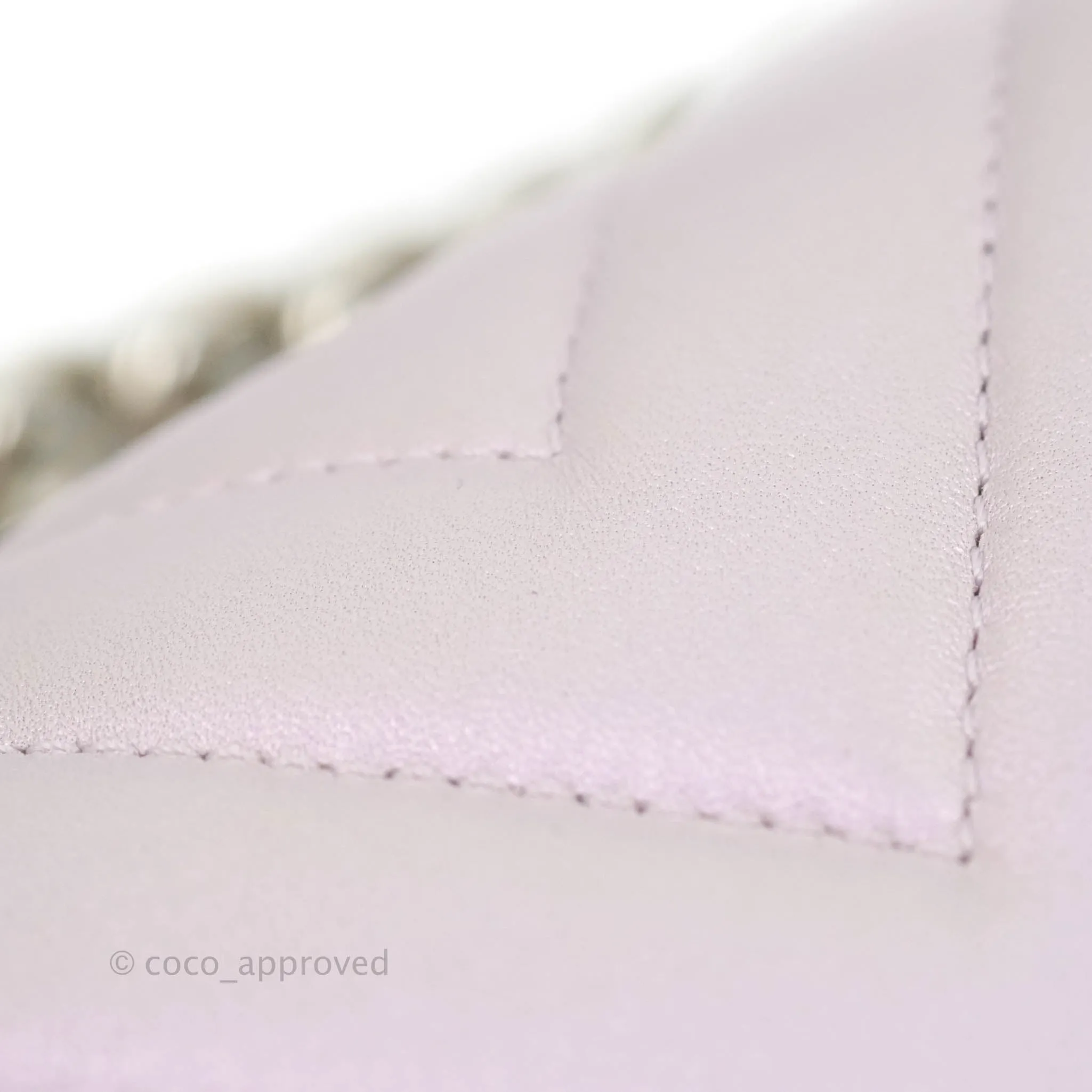 Chanel Medium Boy Chevron Iridescent Lilac Calfskin Silver Hardware