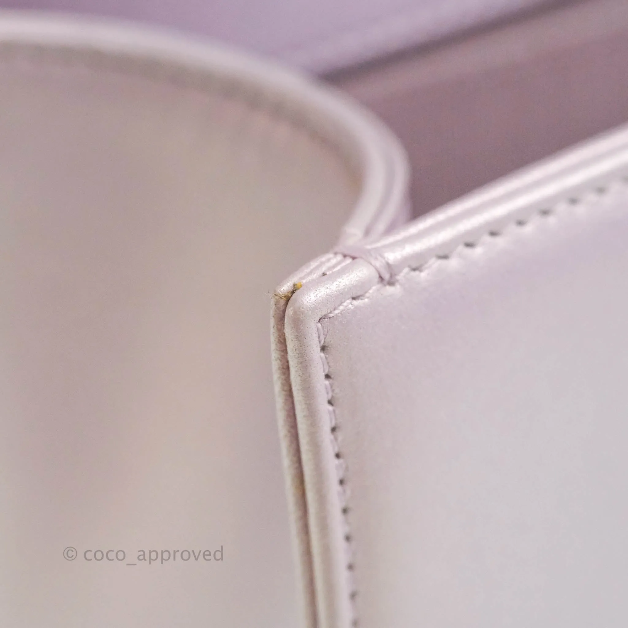 Chanel Medium Boy Chevron Iridescent Lilac Calfskin Silver Hardware