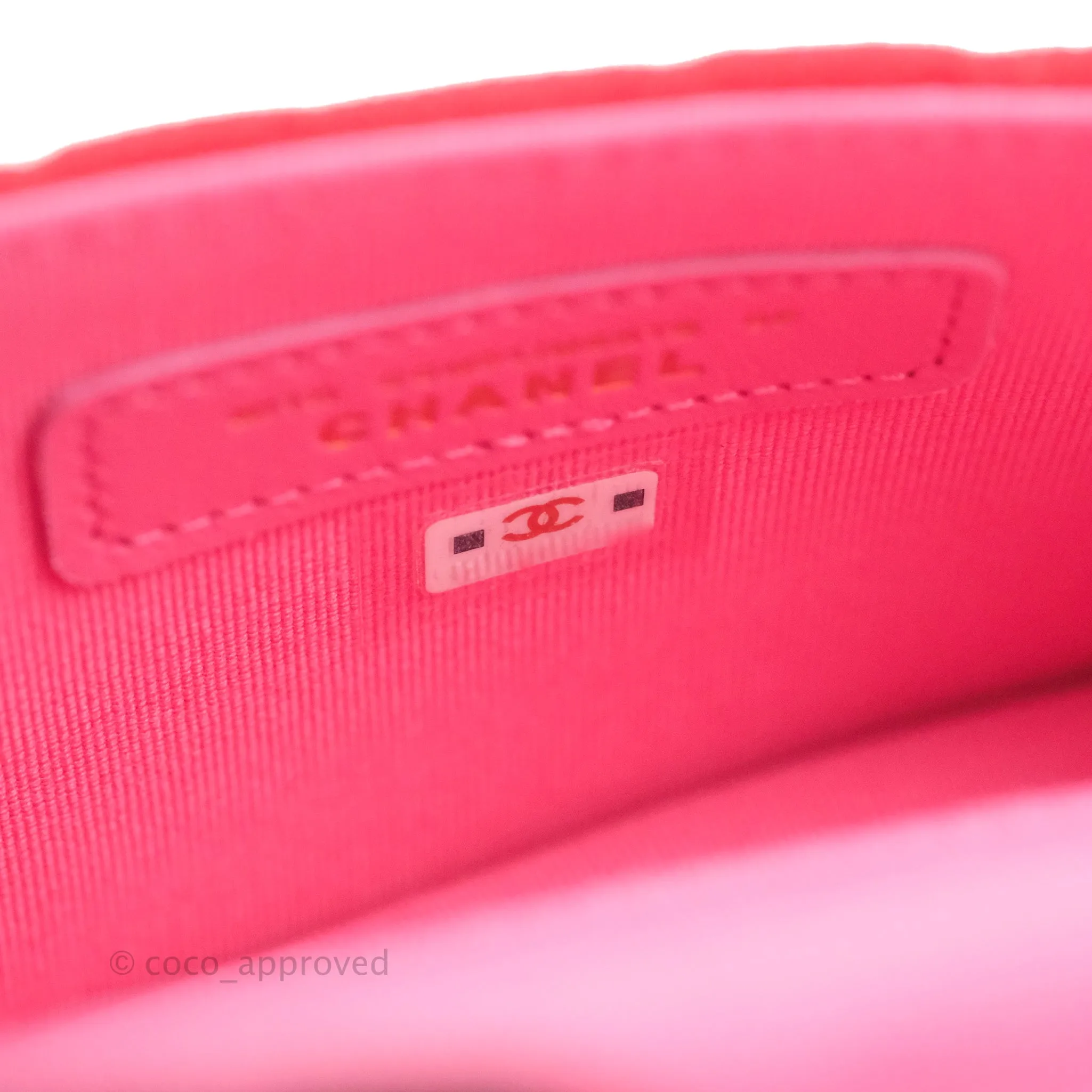 Chanel Mini Clutch With Chain Red Cotton Gold Hardware