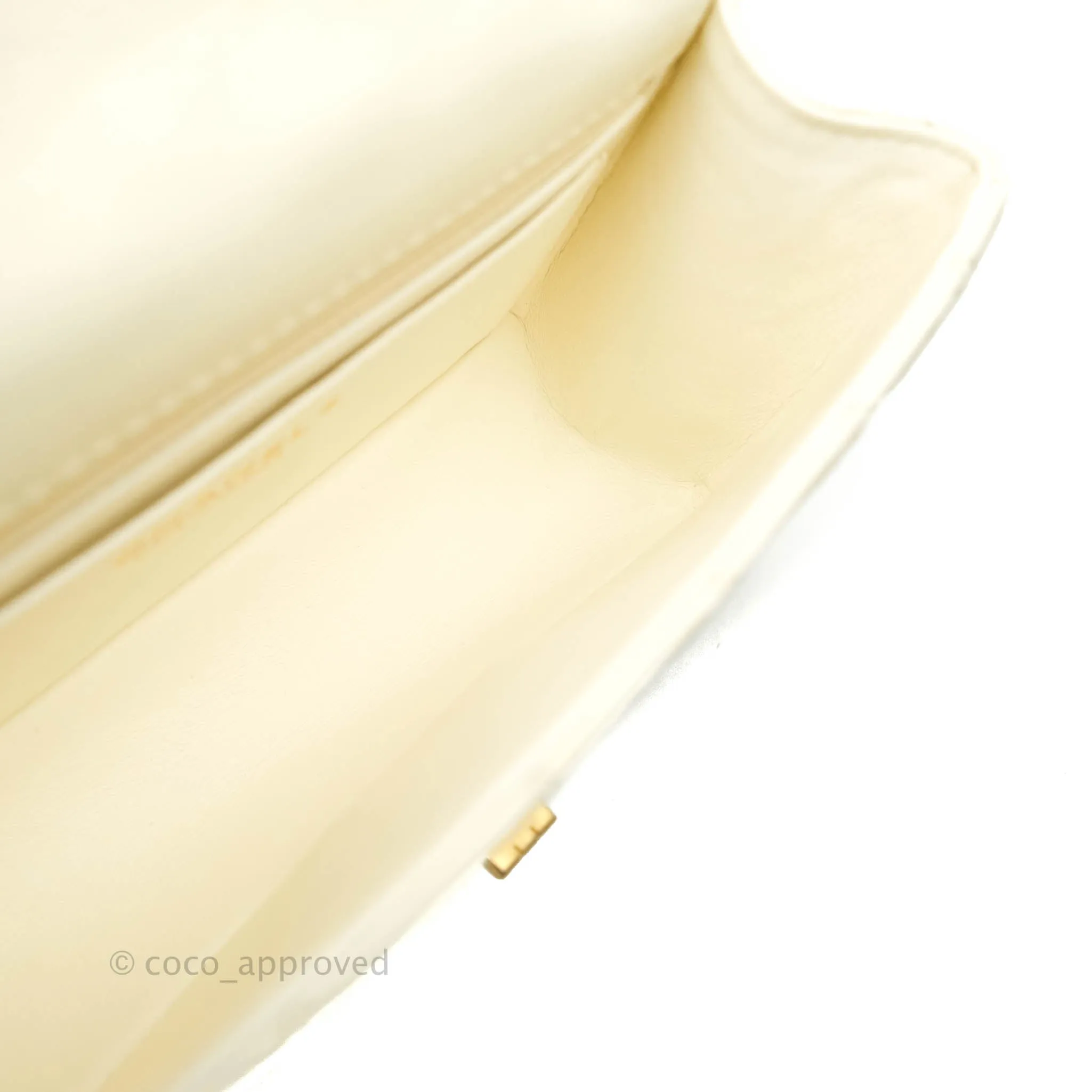 Chanel Mini Reissue 224 White Ivory Aged Calfskin Aged Gold Hardware