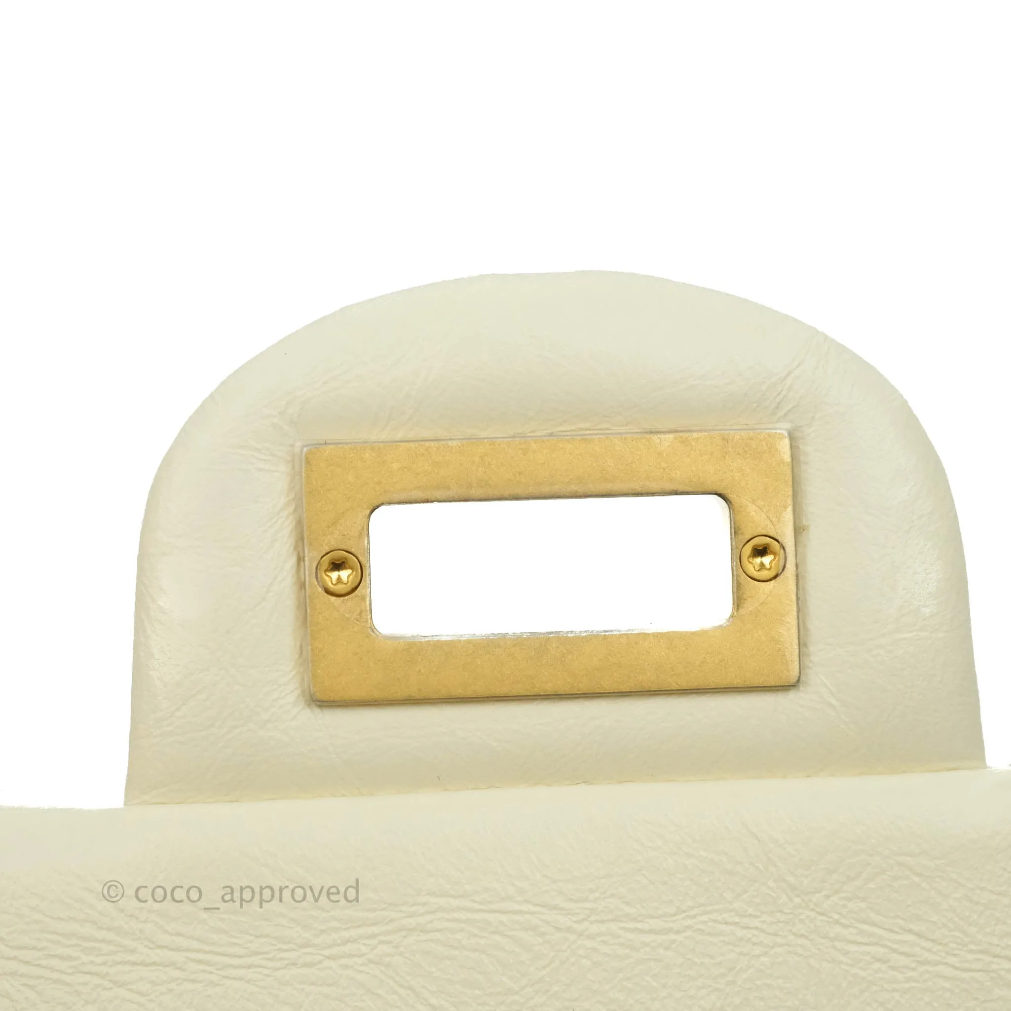 Chanel Mini Reissue 224 White Ivory Aged Calfskin Aged Gold Hardware