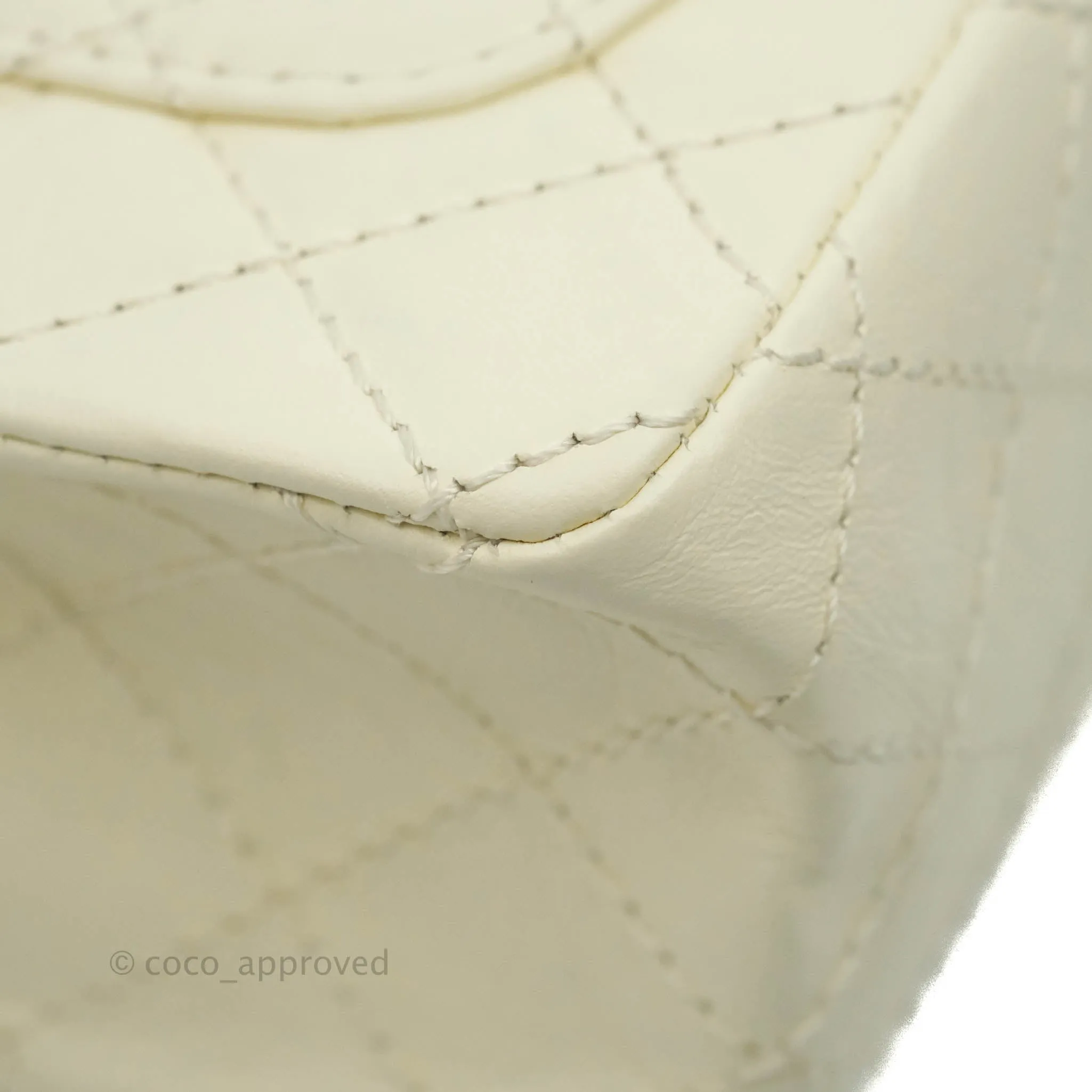 Chanel Mini Reissue 224 White Ivory Aged Calfskin Aged Gold Hardware