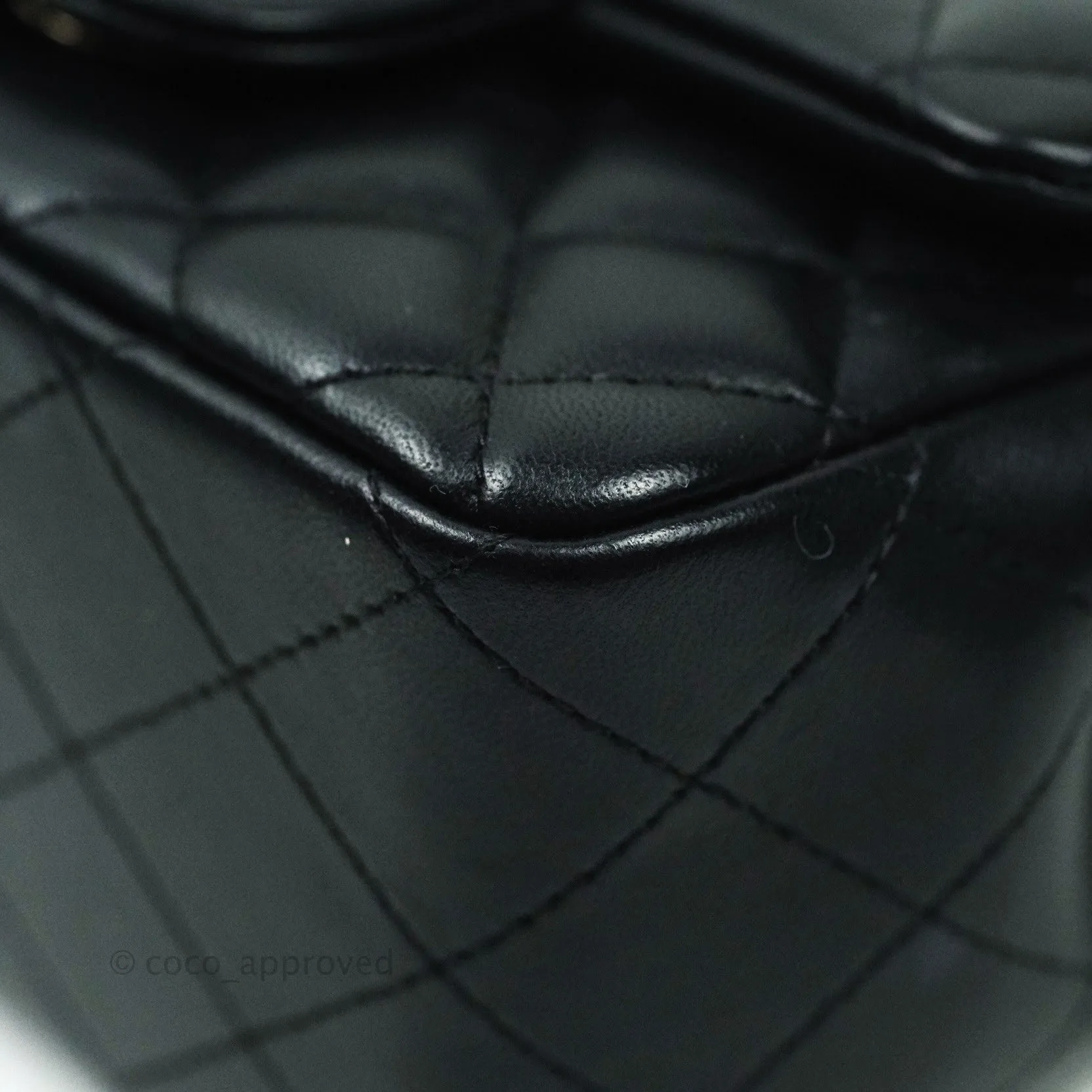 Chanel Mini Square Black Lambskin Gold Hardware