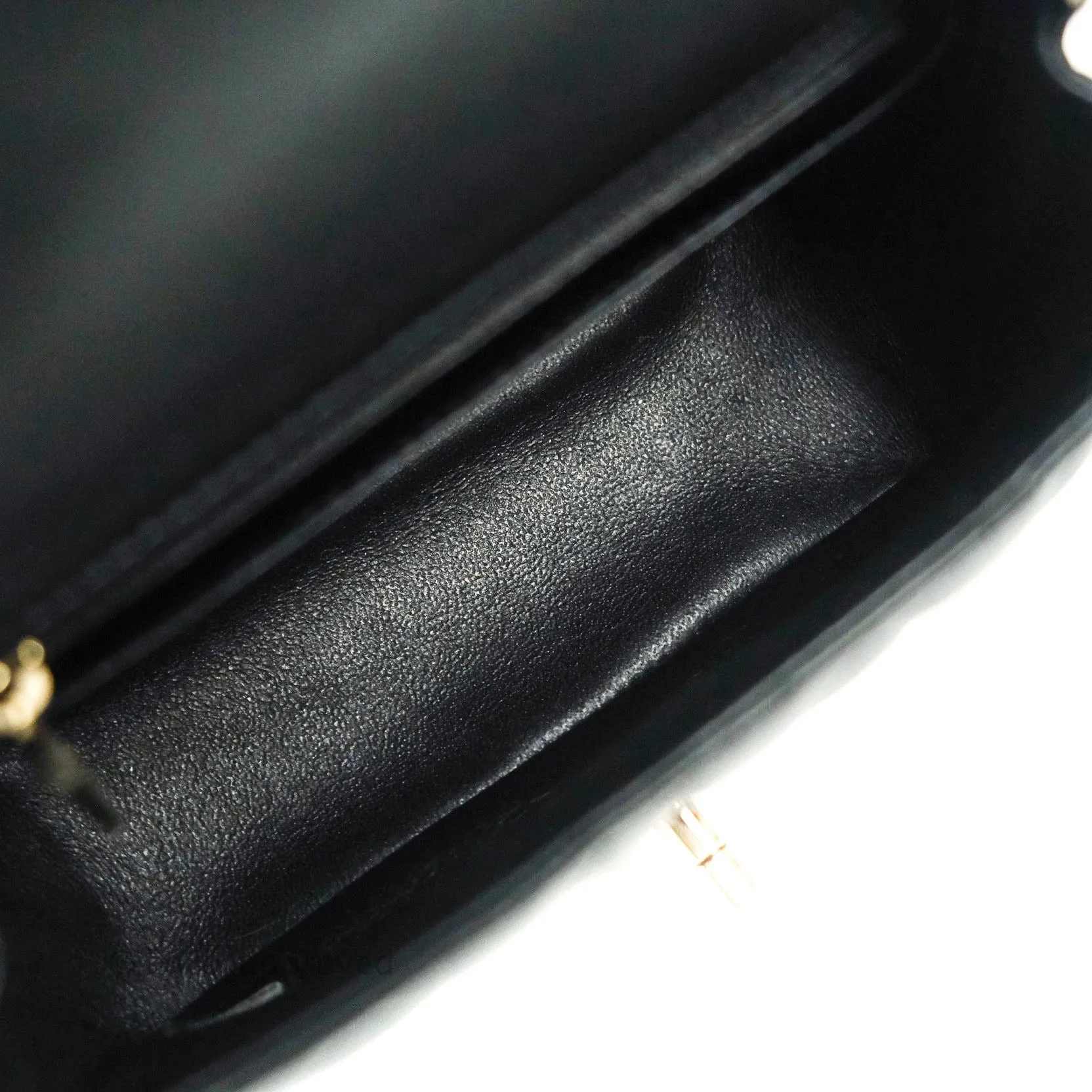 Chanel Mini Square Black Lambskin Gold Hardware