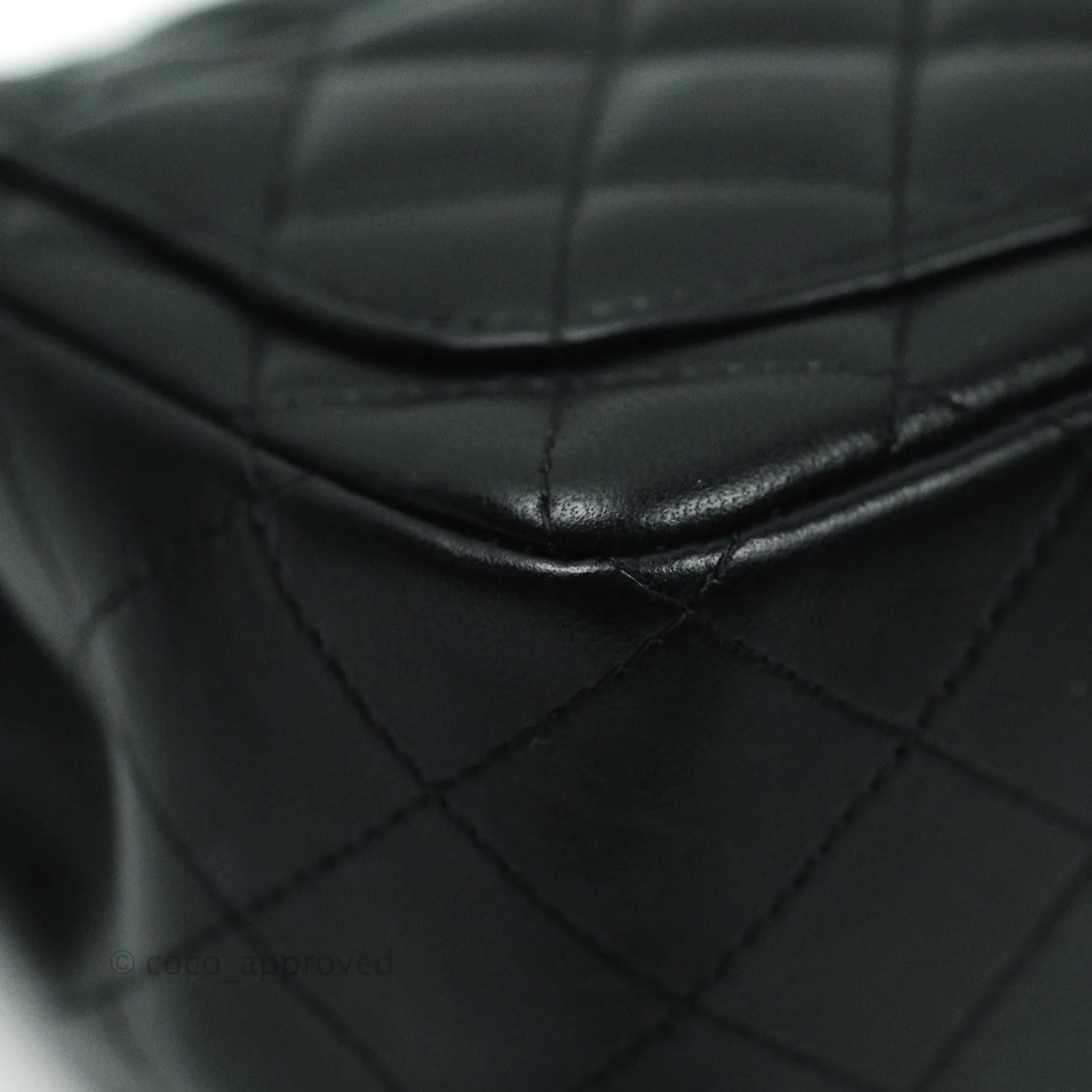 Chanel Mini Square Black Lambskin Gold Hardware