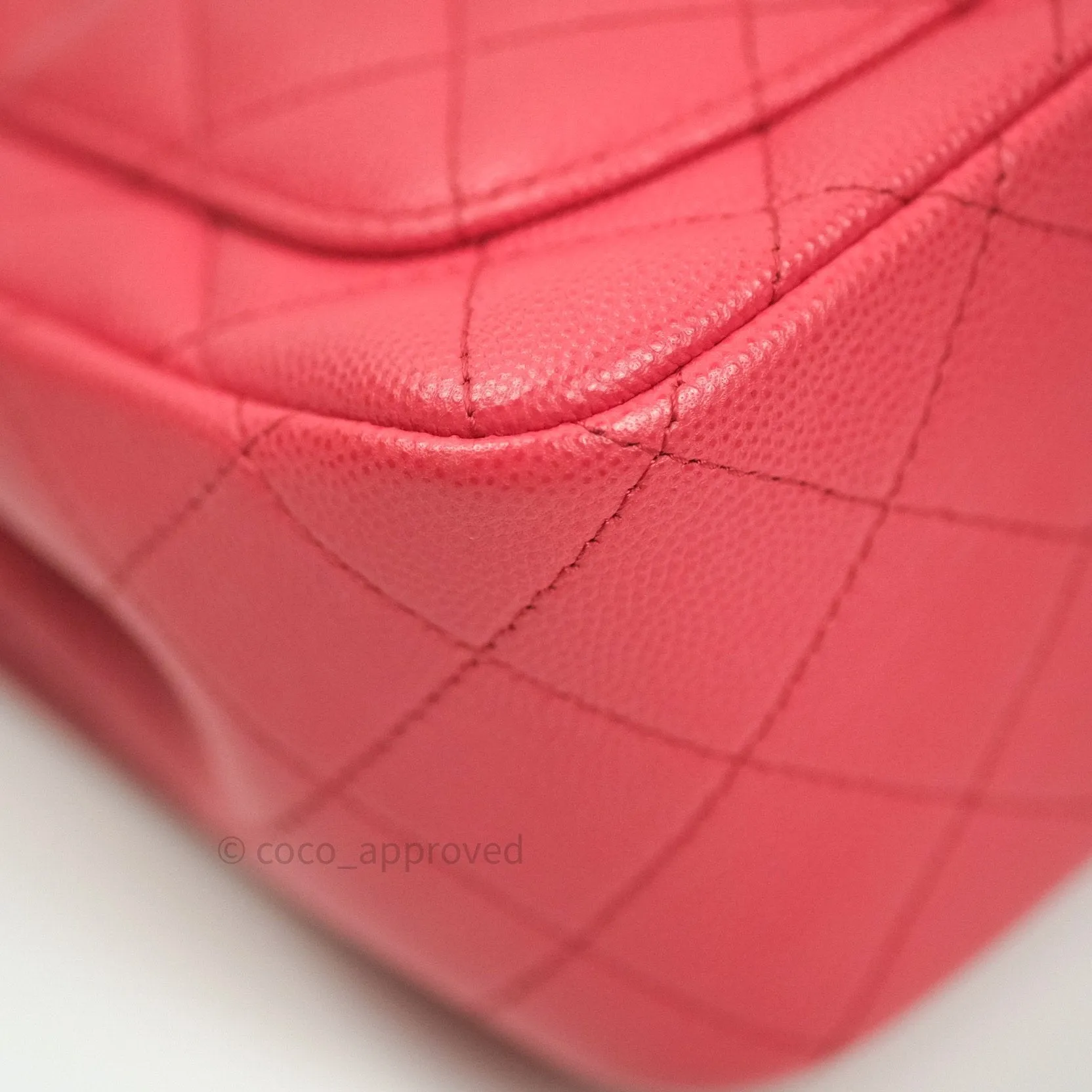 Chanel Mini Square Pink Caviar Gold Hardware 17C