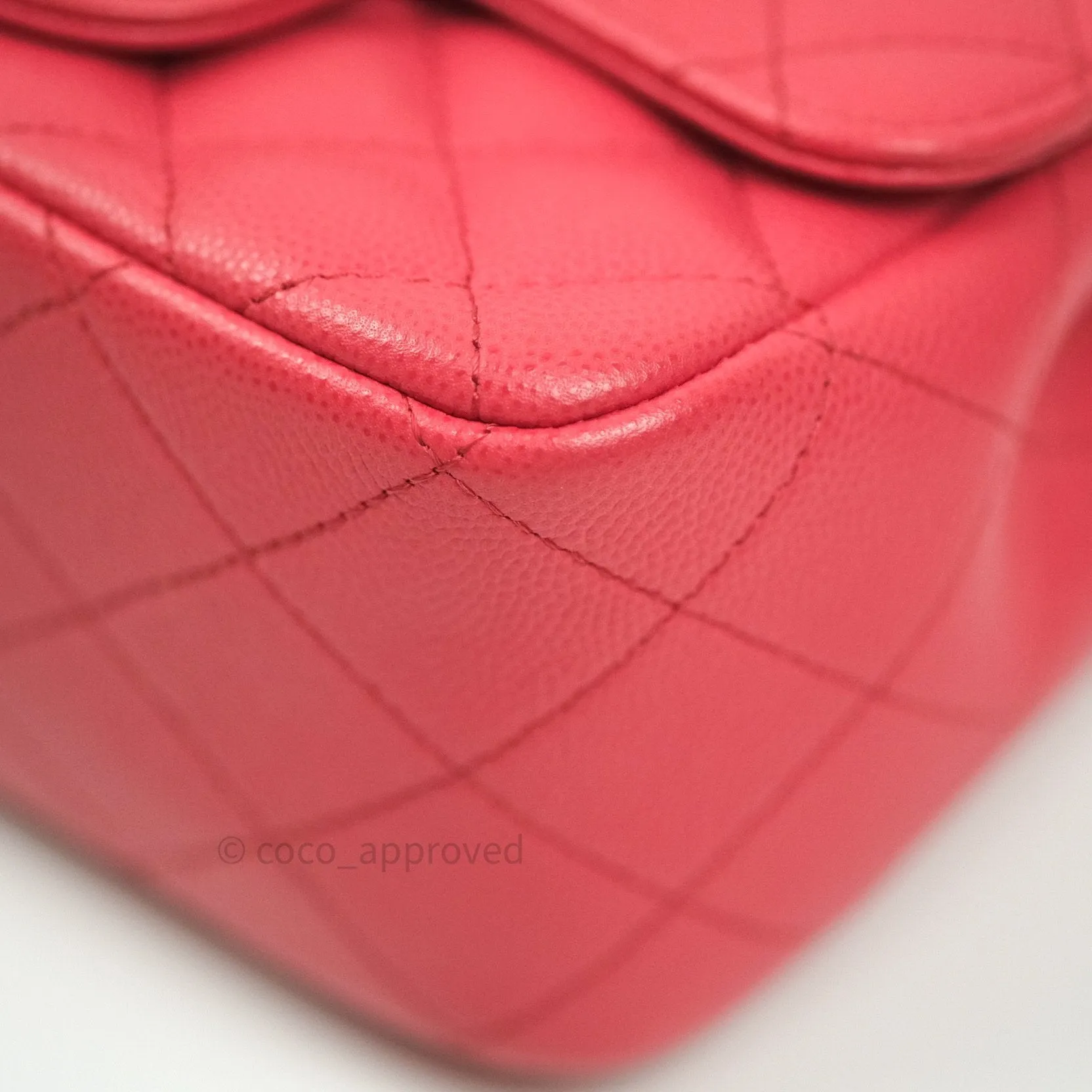 Chanel Mini Square Pink Caviar Gold Hardware 17C