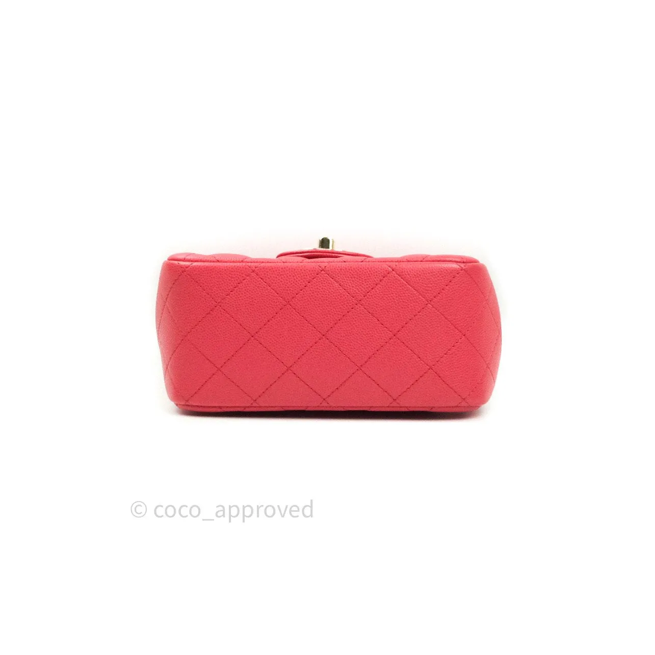 Chanel Mini Square Pink Caviar Gold Hardware 17C