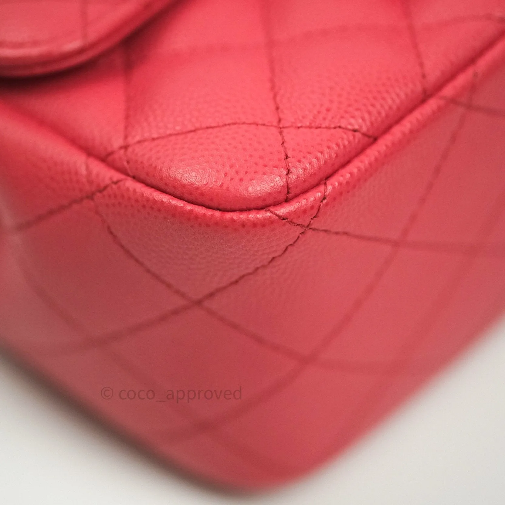 Chanel Mini Square Pink Caviar Gold Hardware 17C