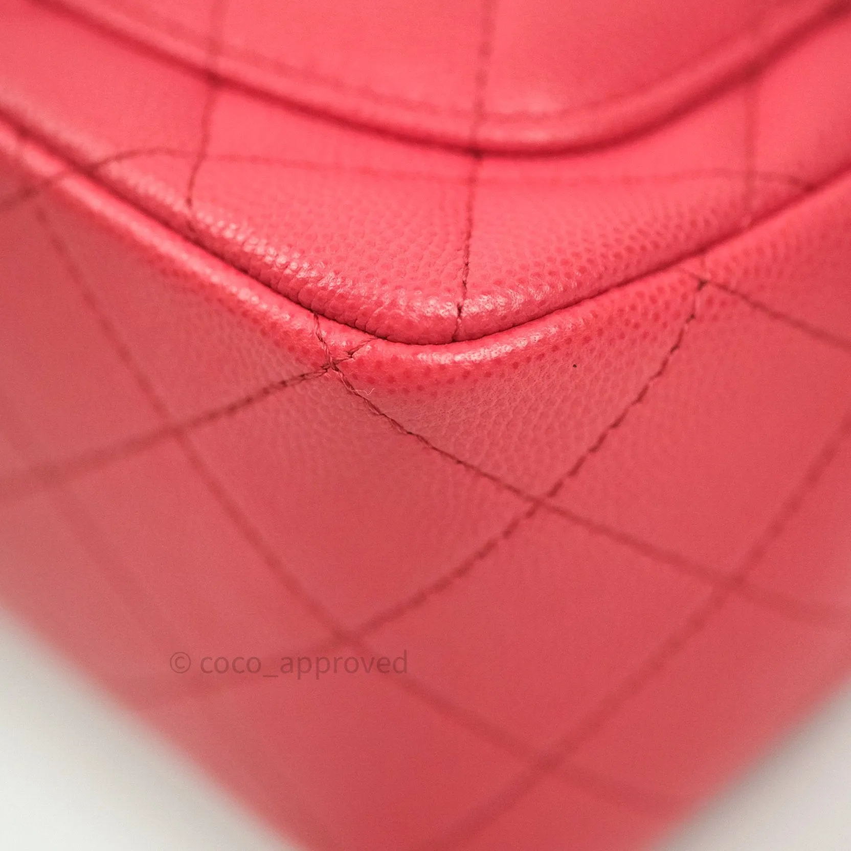 Chanel Mini Square Pink Caviar Gold Hardware 17C