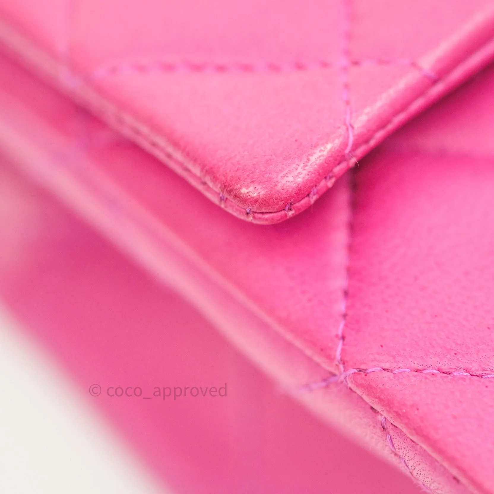 Chanel Mini Square Pink Lambskin 24K Gold Hardware