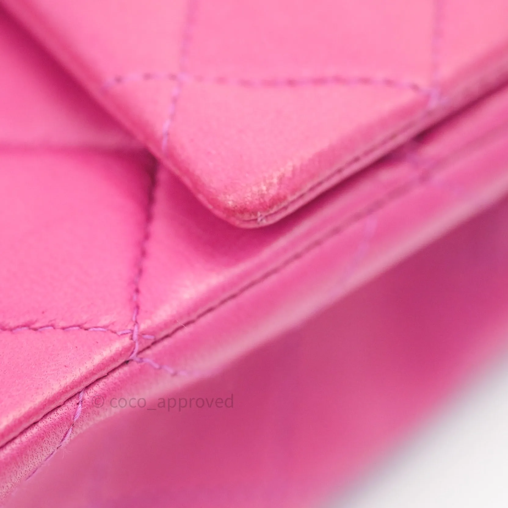 Chanel Mini Square Pink Lambskin 24K Gold Hardware