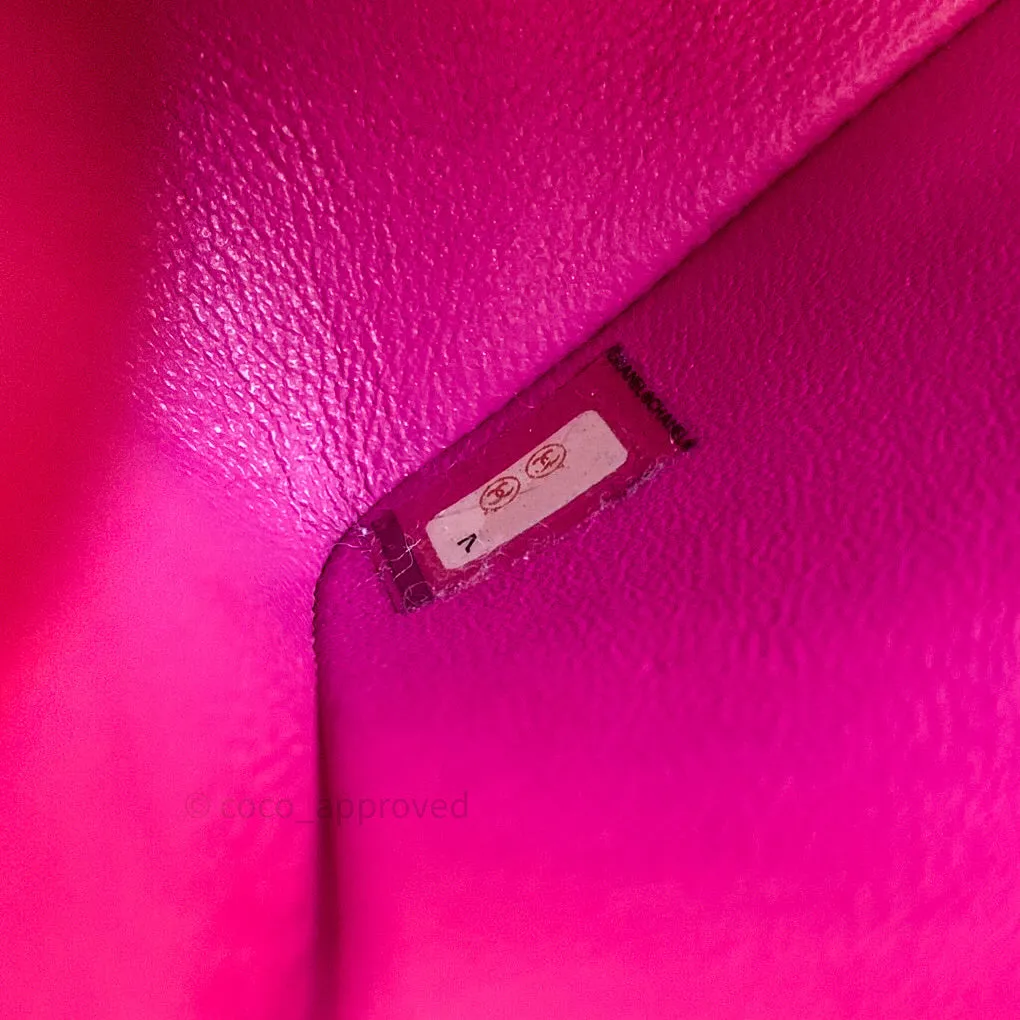 Chanel Mini Square Pink Lambskin 24K Gold Hardware