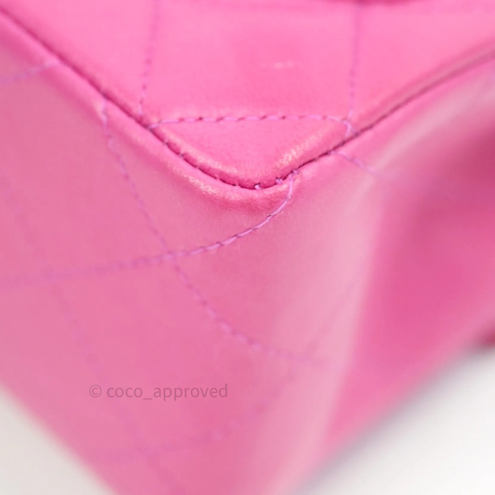 Chanel Mini Square Pink Lambskin 24K Gold Hardware