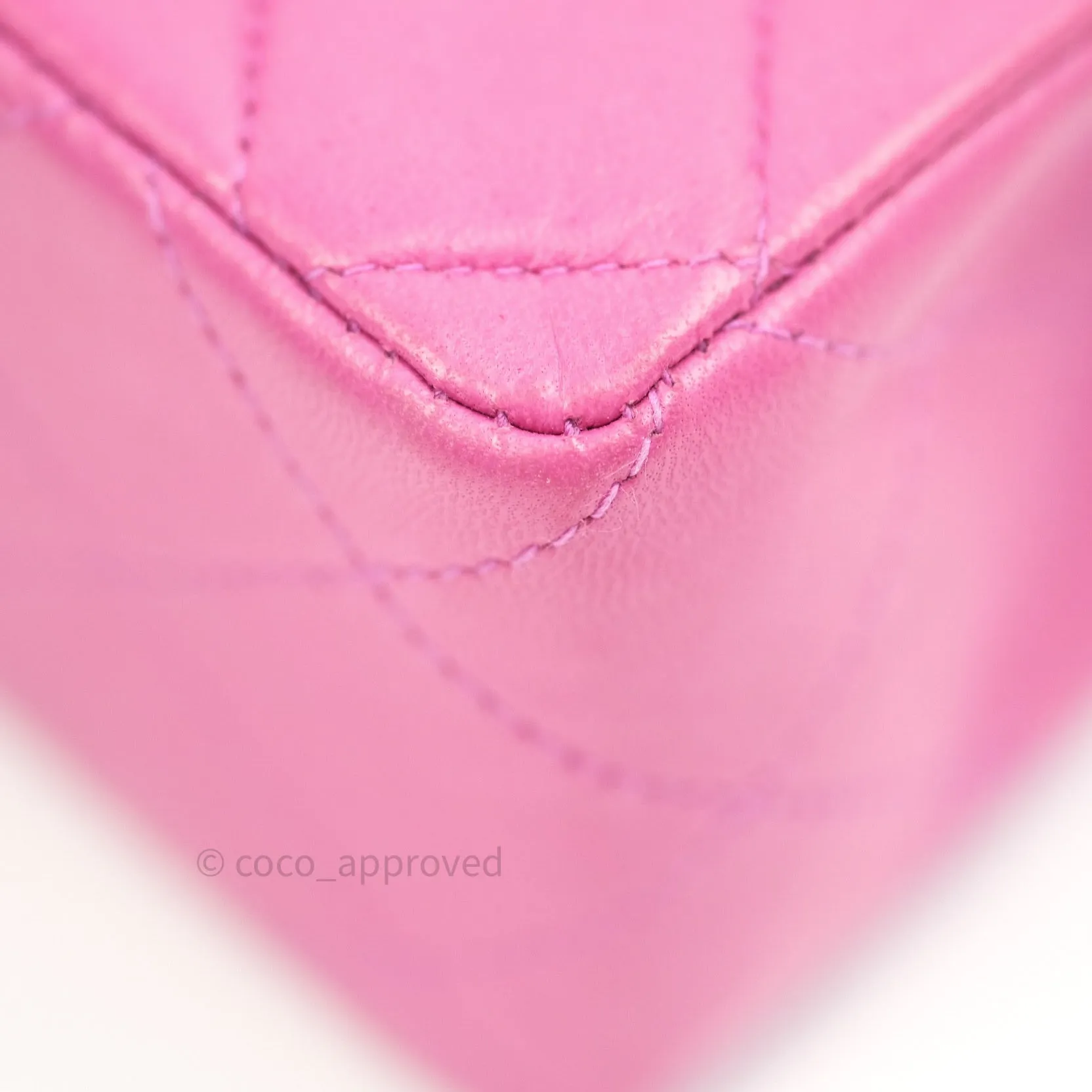 Chanel Mini Square Pink Lambskin 24K Gold Hardware
