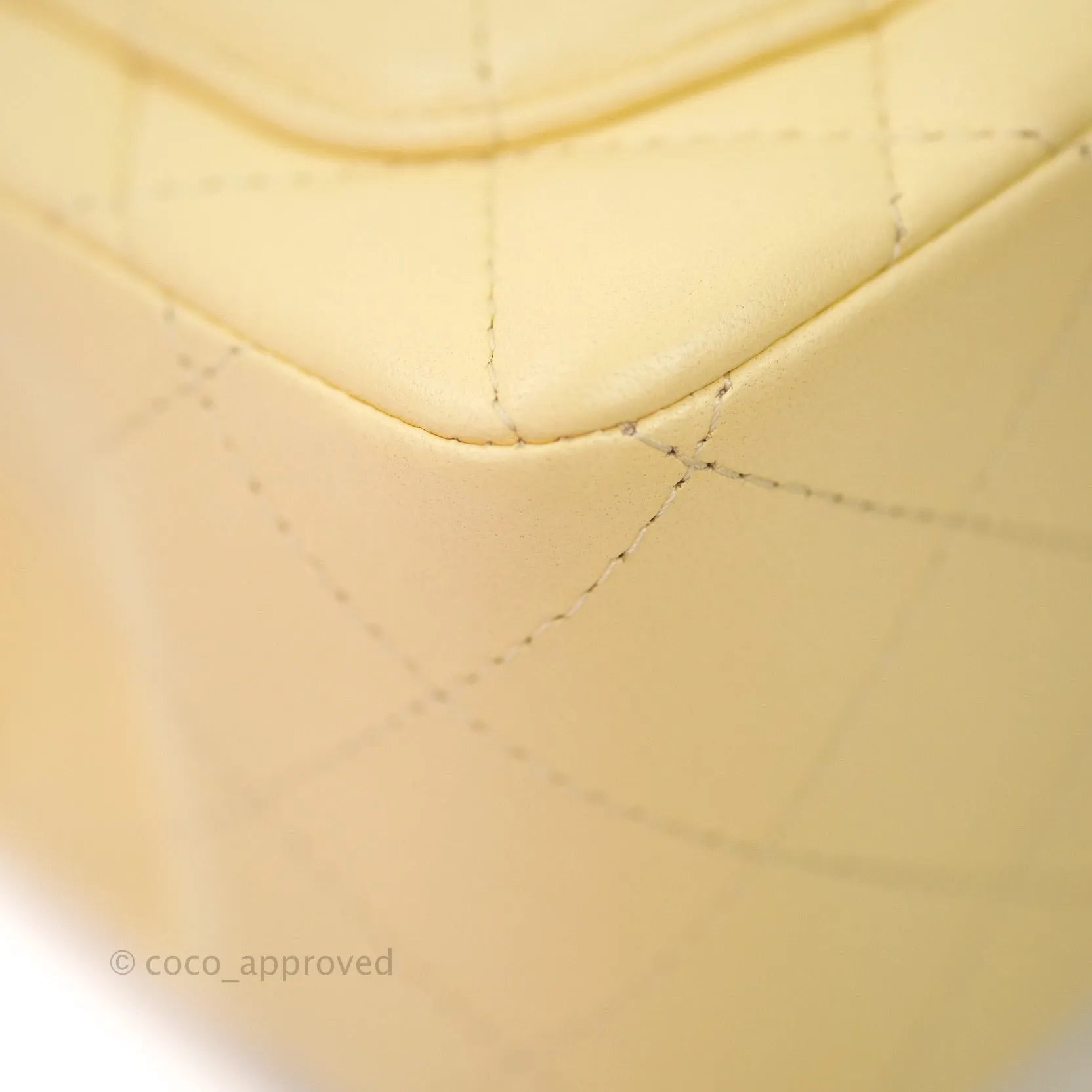 Chanel Mini Square Yellow Lambskin Gold Hardware