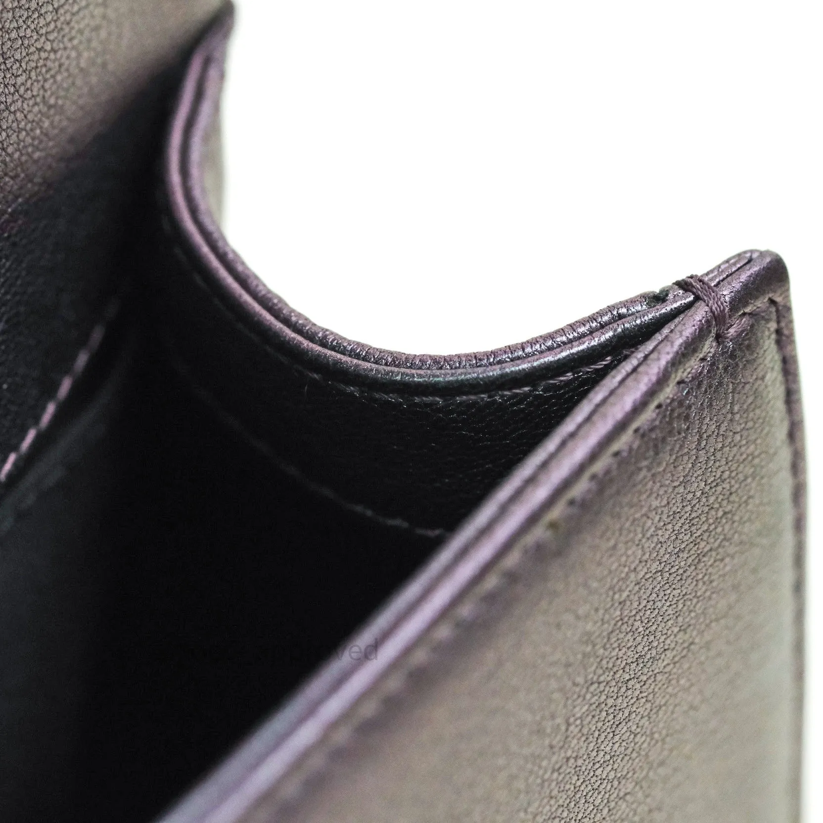 Chanel Purple Mermaid Iridescent Medium Calfskin Boy Bag