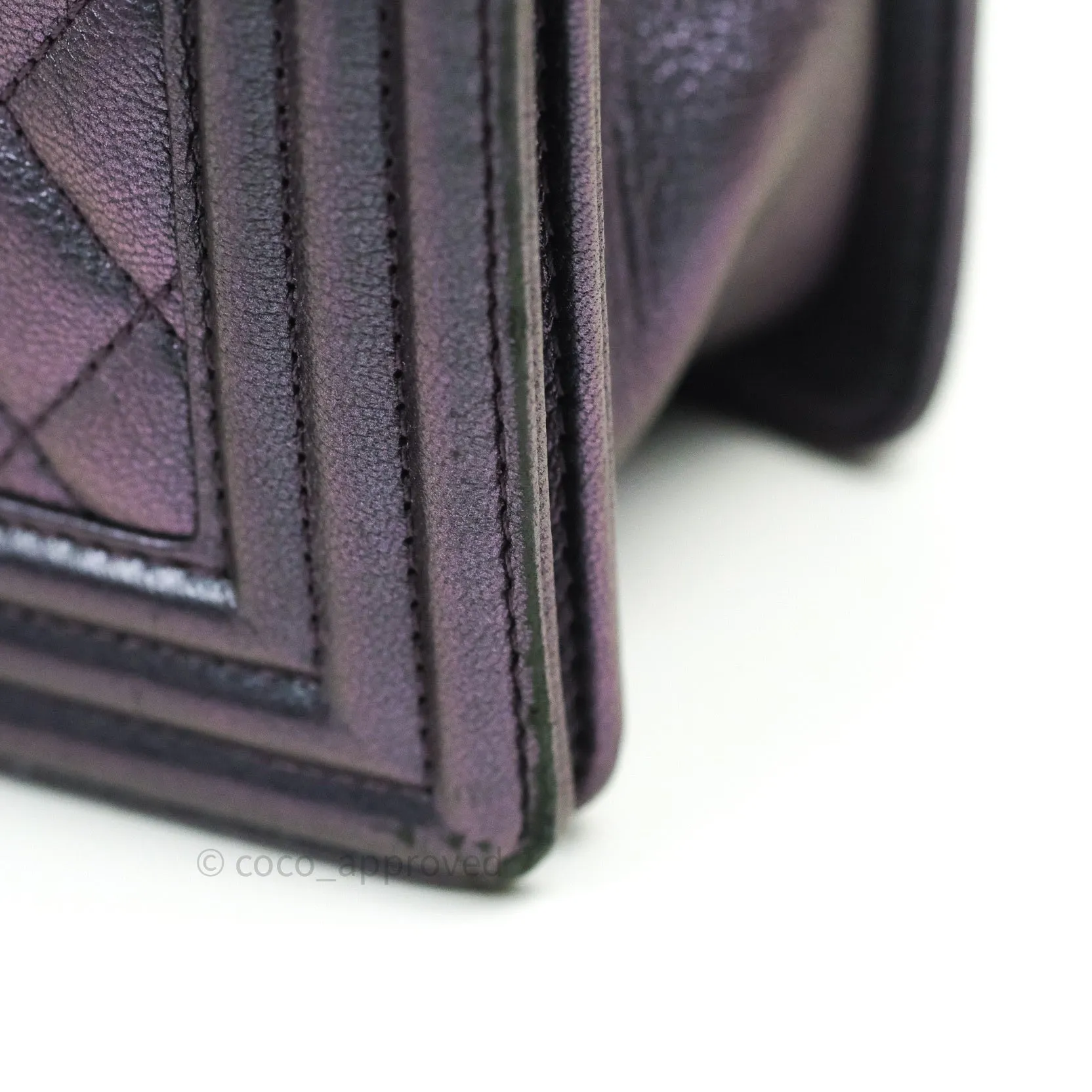 Chanel Purple Mermaid Iridescent Medium Calfskin Boy Bag