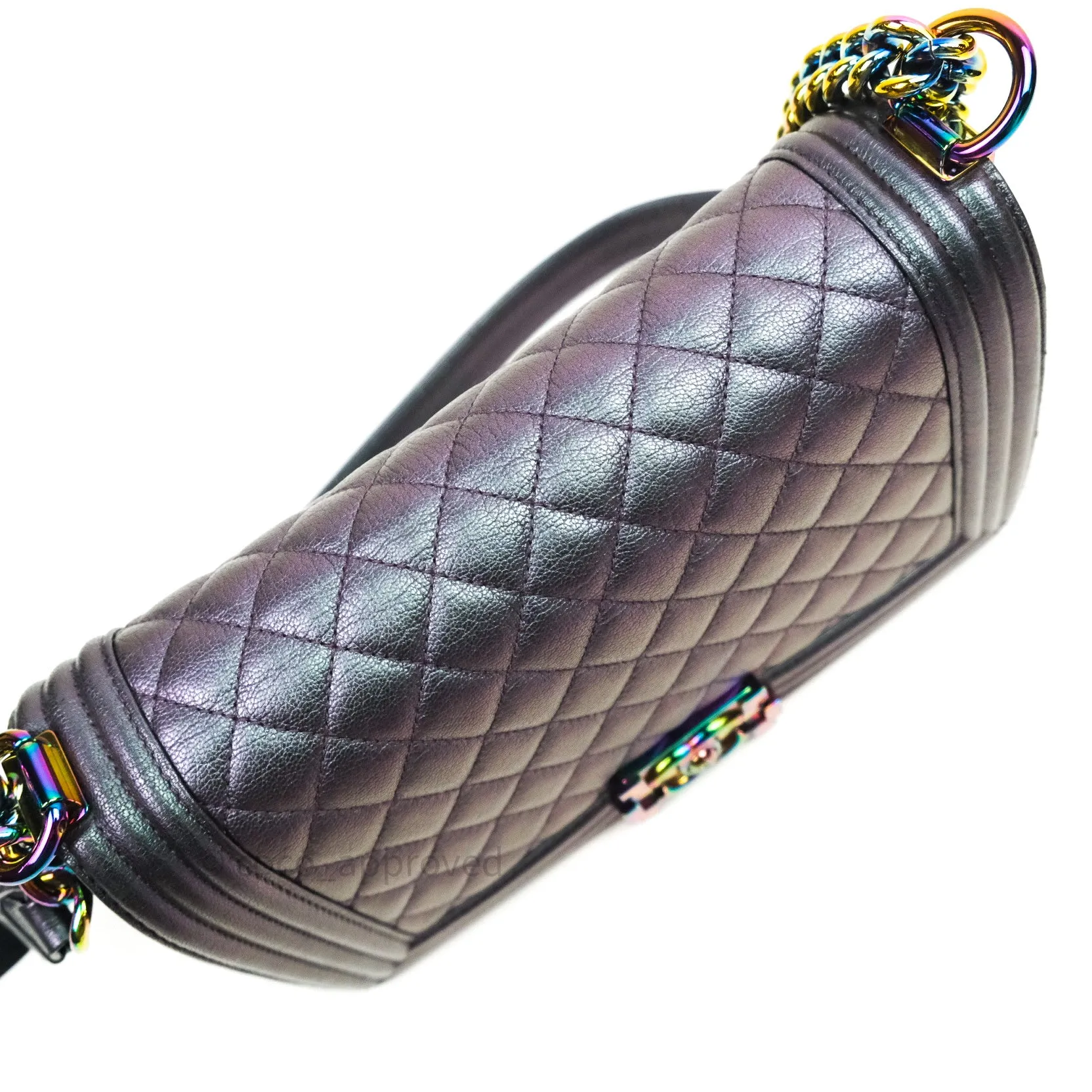 Chanel Purple Mermaid Iridescent Medium Calfskin Boy Bag