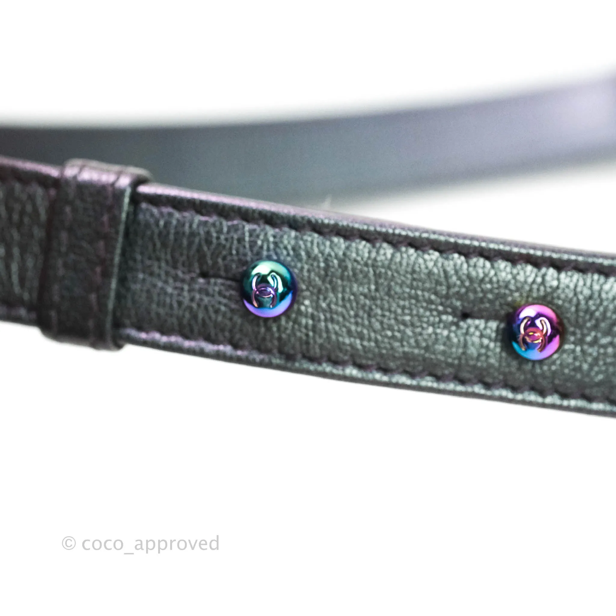 Chanel Purple Mermaid Iridescent Medium Calfskin Boy Bag