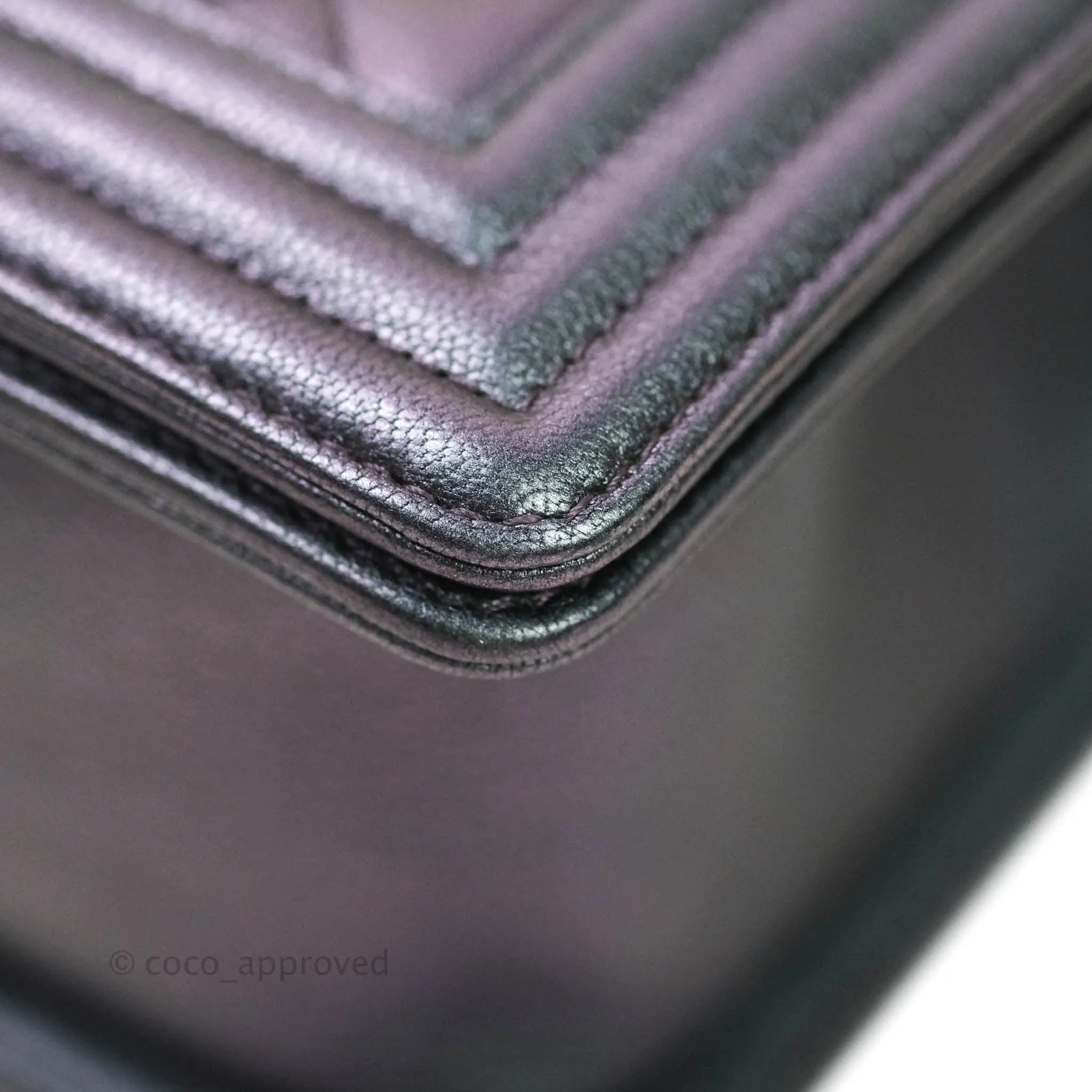 Chanel Purple Mermaid Iridescent Medium Calfskin Boy Bag