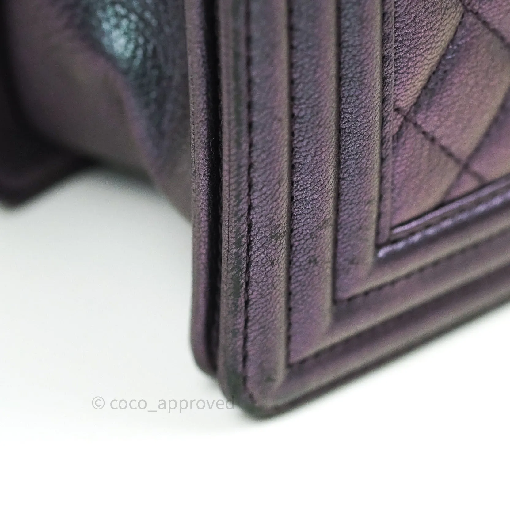 Chanel Purple Mermaid Iridescent Medium Calfskin Boy Bag