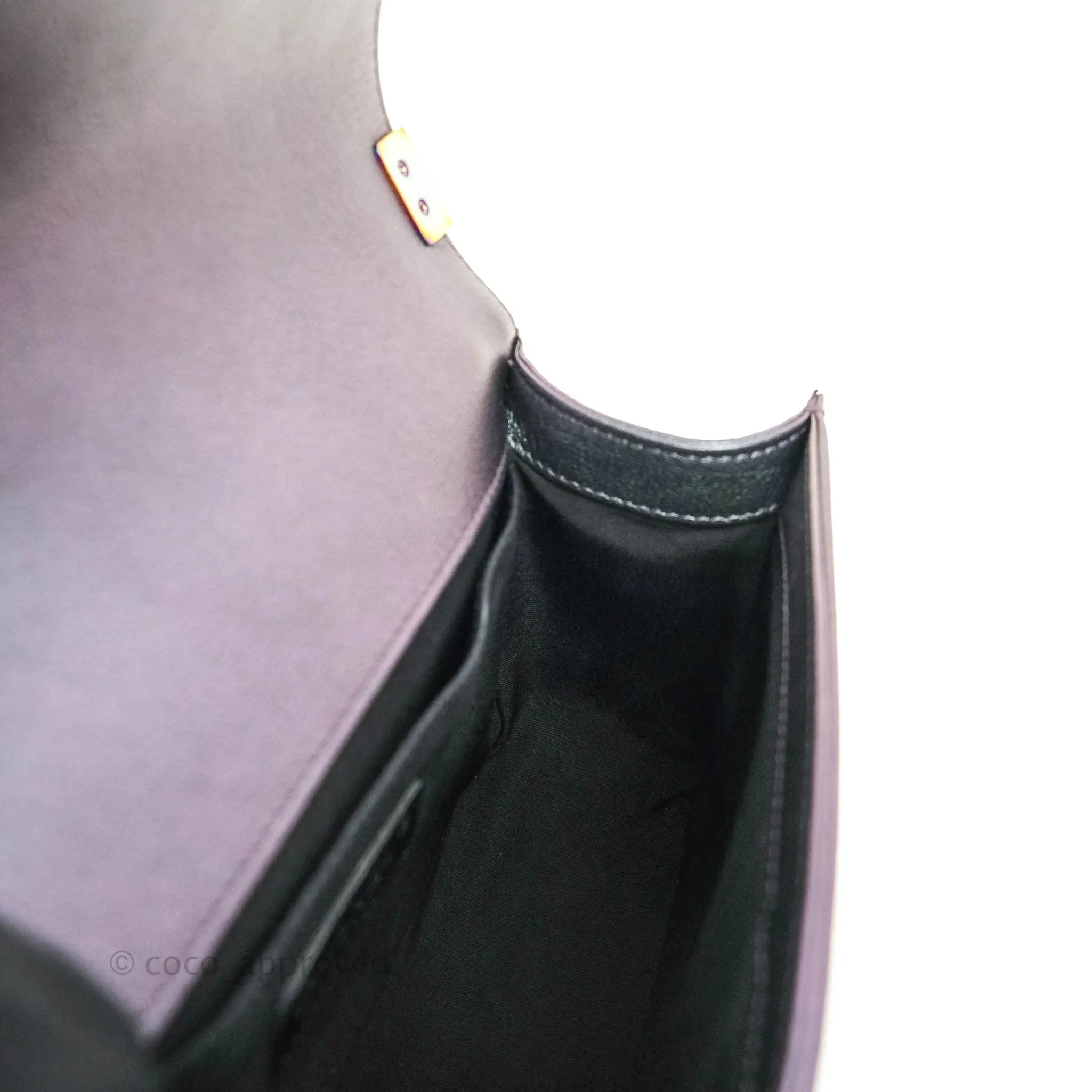 Chanel Purple Mermaid Iridescent Medium Calfskin Boy Bag