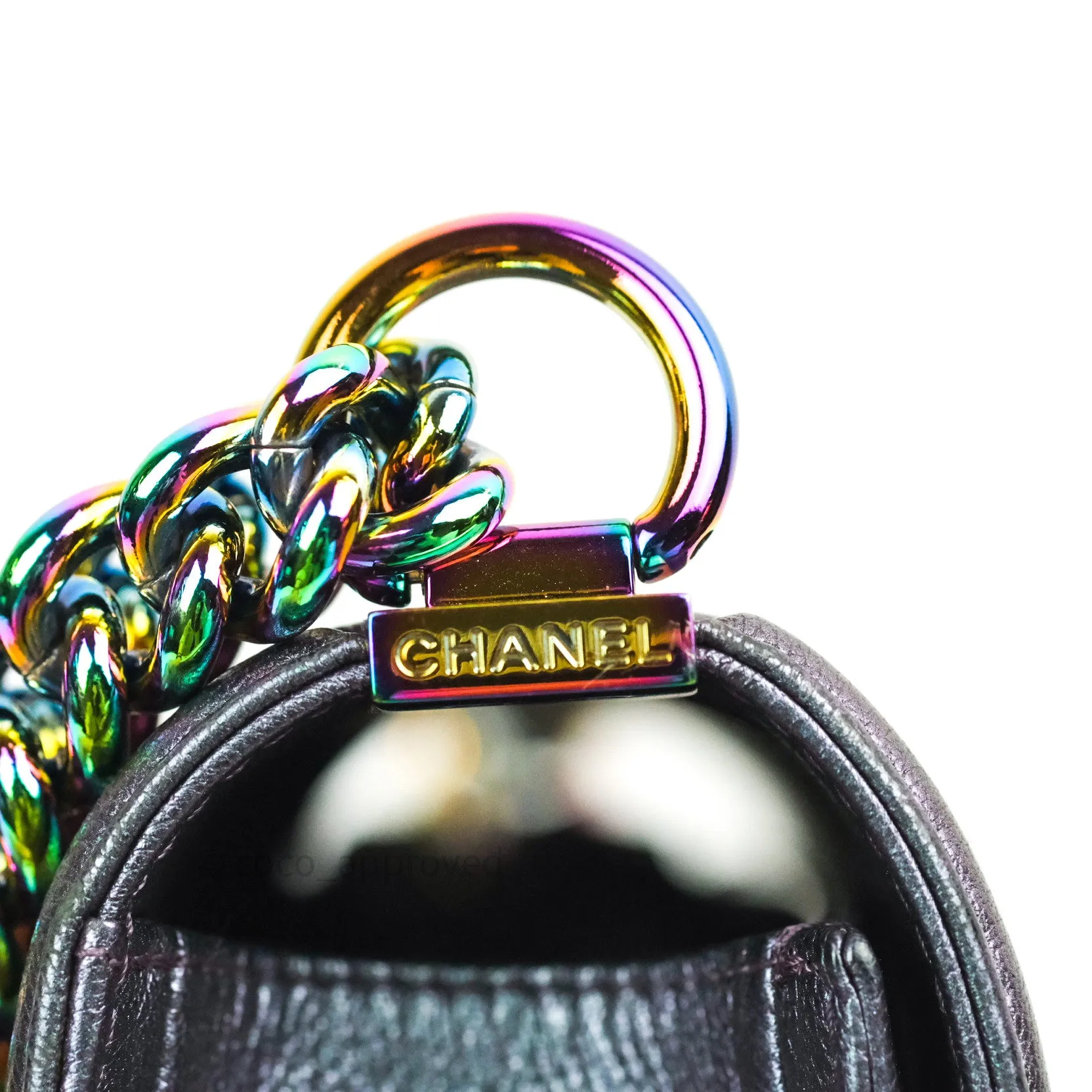 Chanel Purple Mermaid Iridescent Medium Calfskin Boy Bag