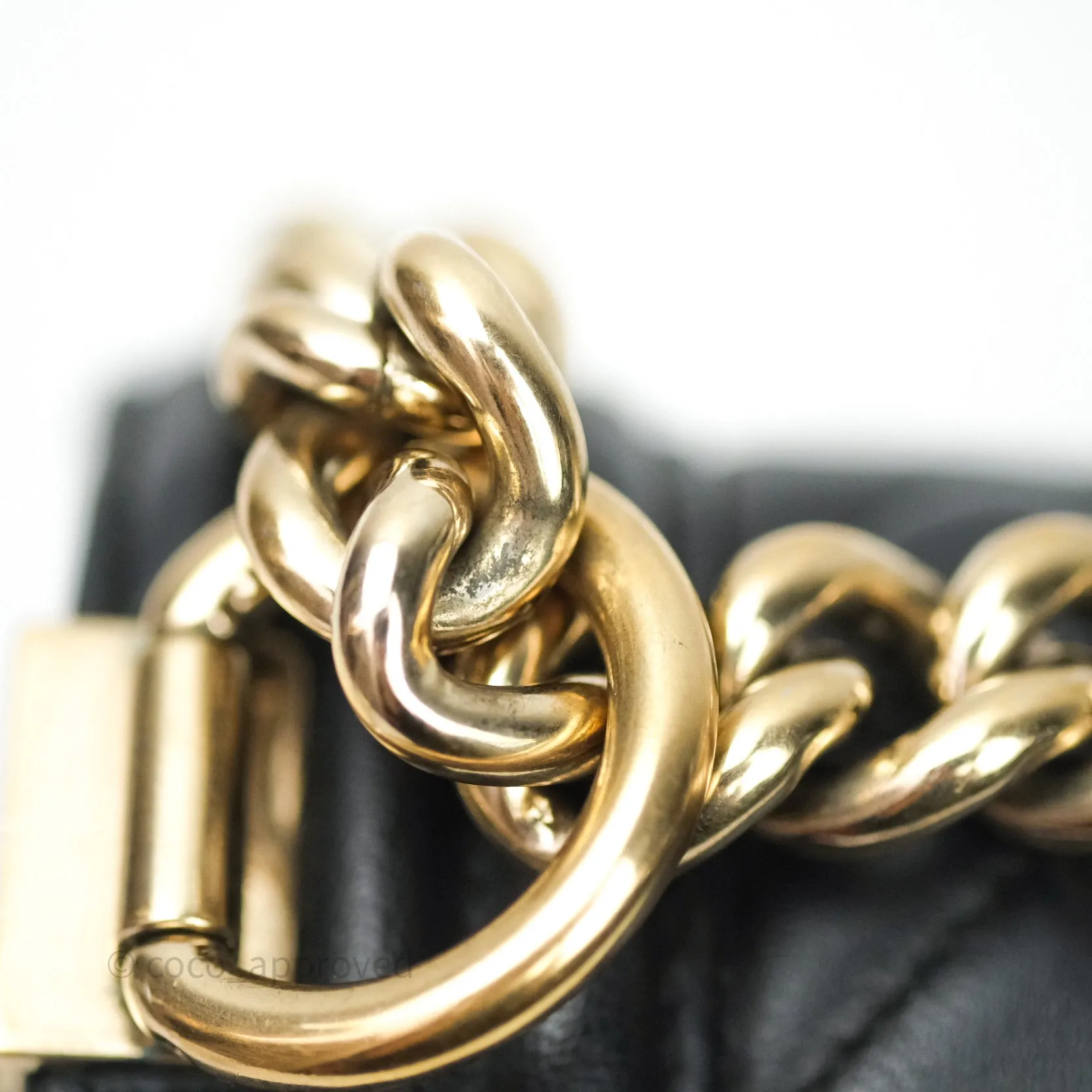 Chanel Quilted Boy New Medium Black Lambskin Gold Hardware