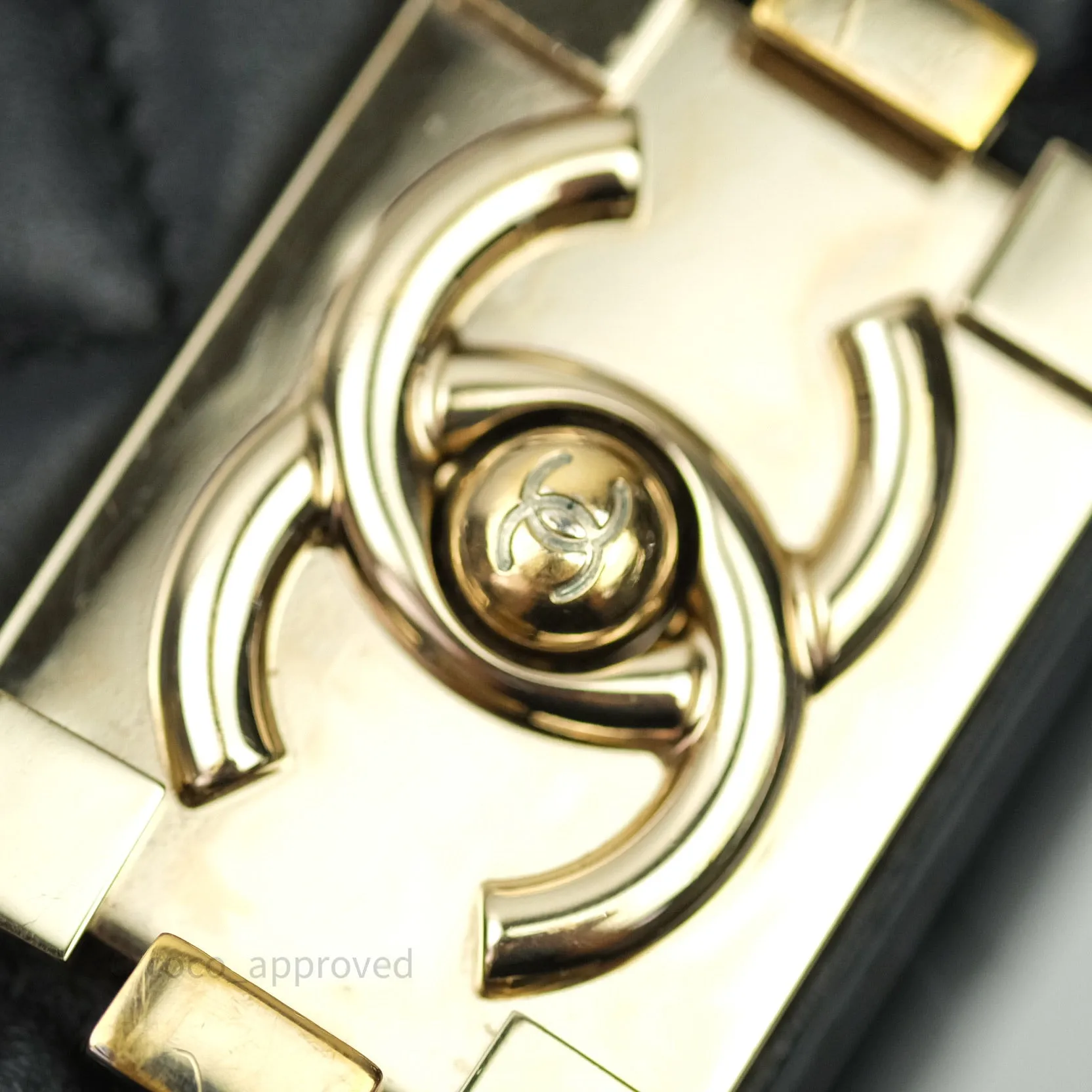 Chanel Quilted Boy New Medium Black Lambskin Gold Hardware