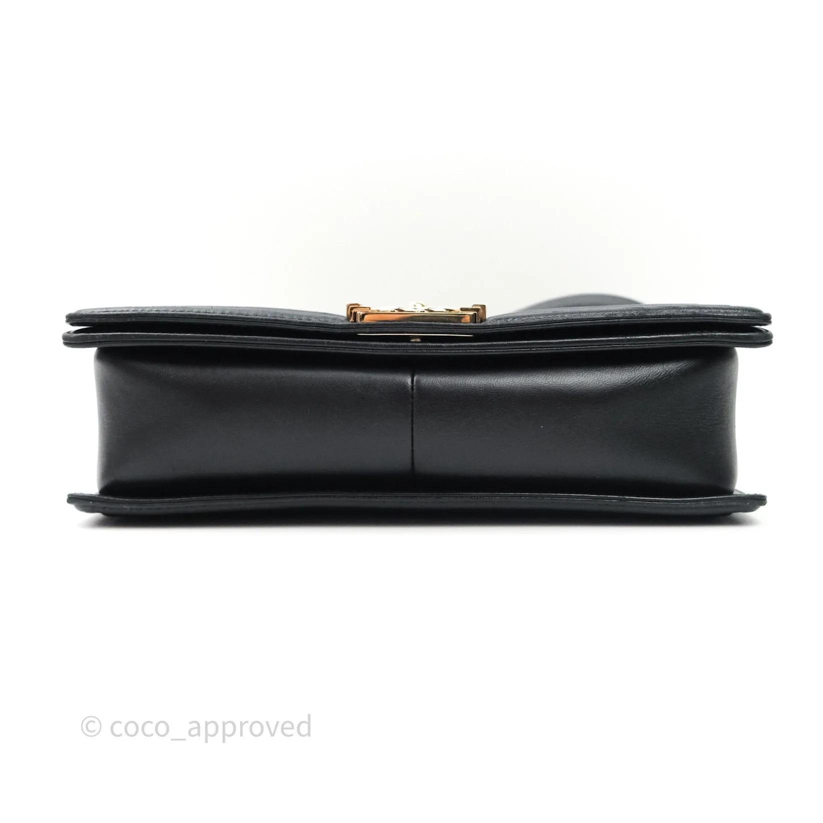 Chanel Quilted Boy New Medium Black Lambskin Gold Hardware
