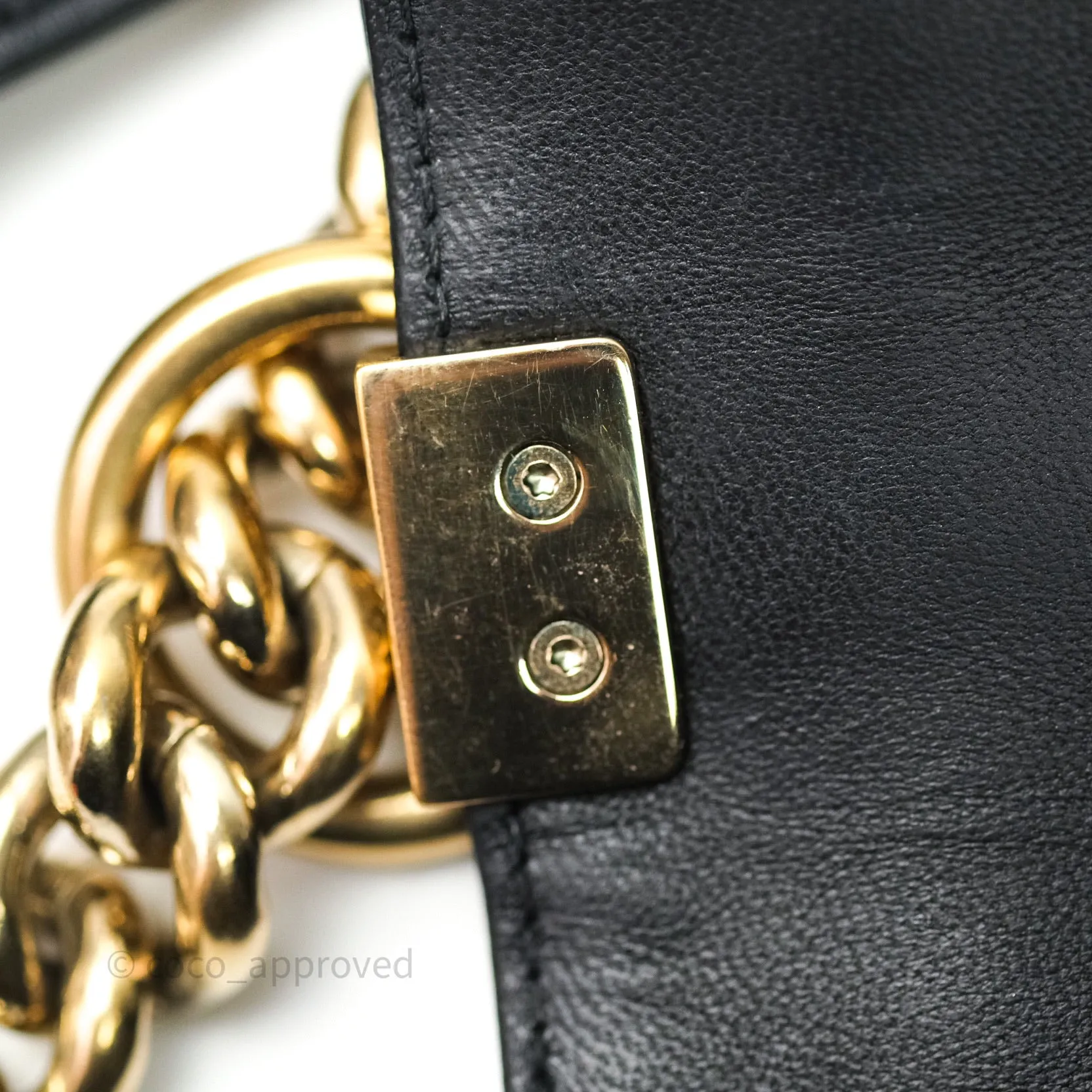 Chanel Quilted Boy New Medium Black Lambskin Gold Hardware