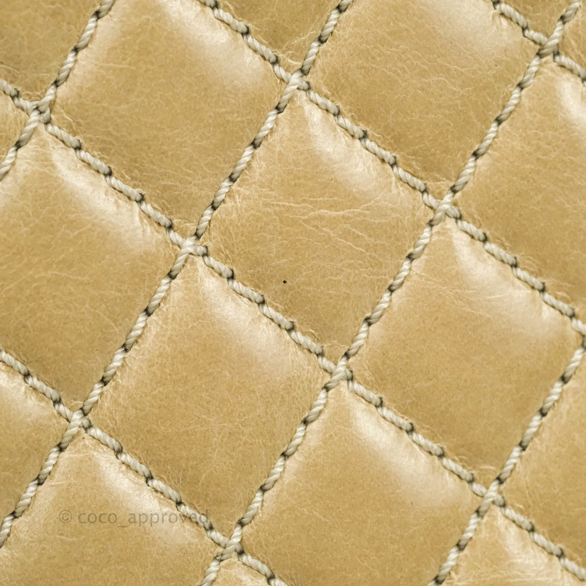 Chanel Quilted Large Boy Beige Aged Calfskin Aged Gold Hardware