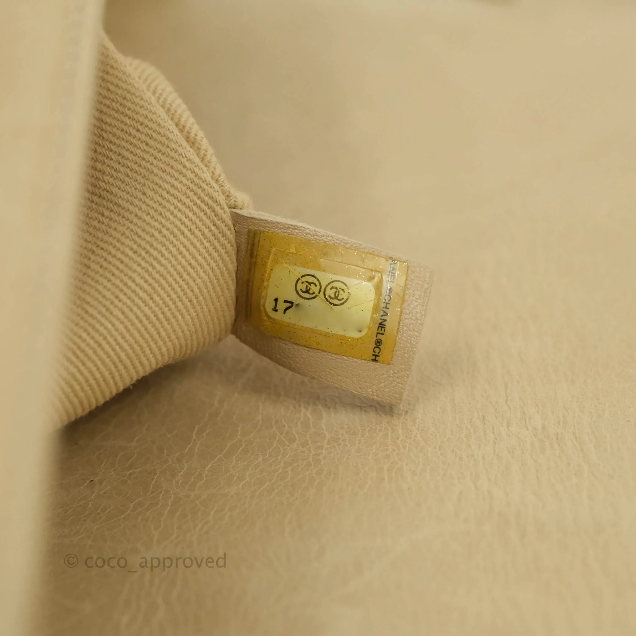 Chanel Quilted Large Boy Beige Aged Calfskin Aged Gold Hardware