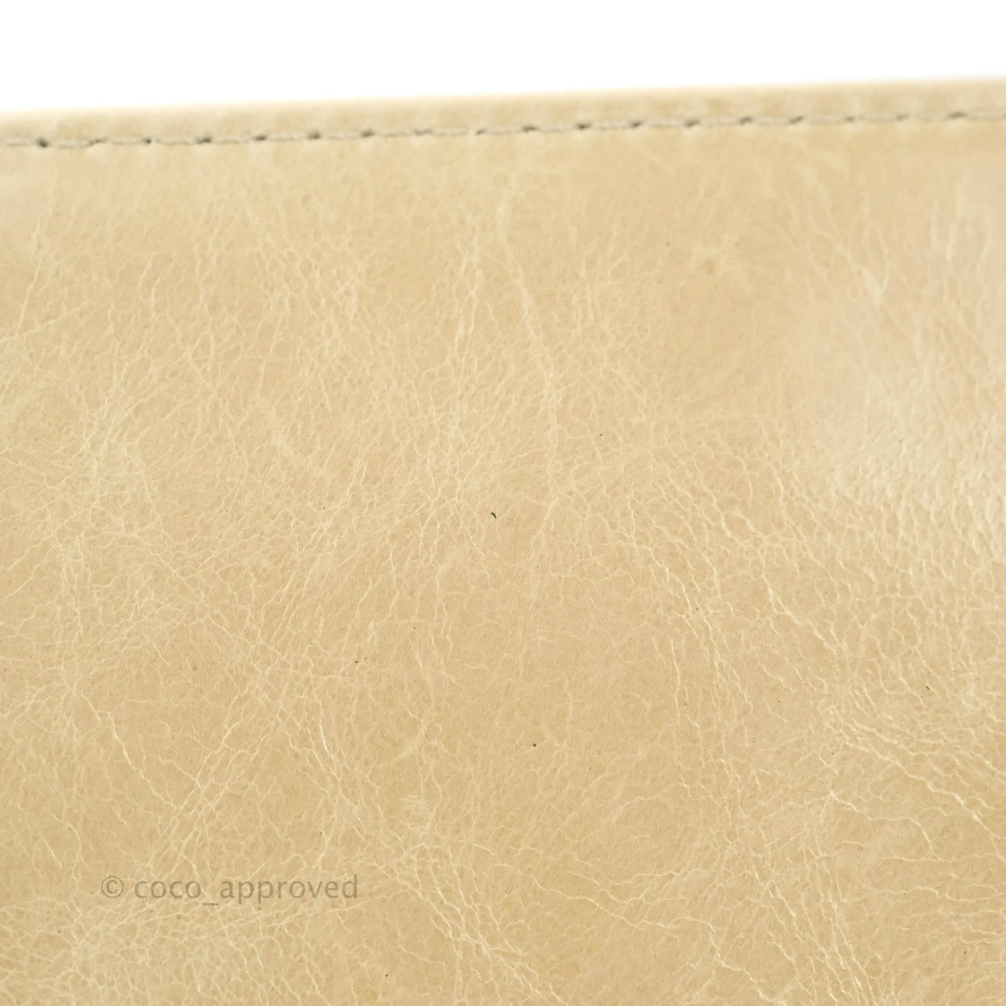 Chanel Quilted Large Boy Beige Aged Calfskin Aged Gold Hardware