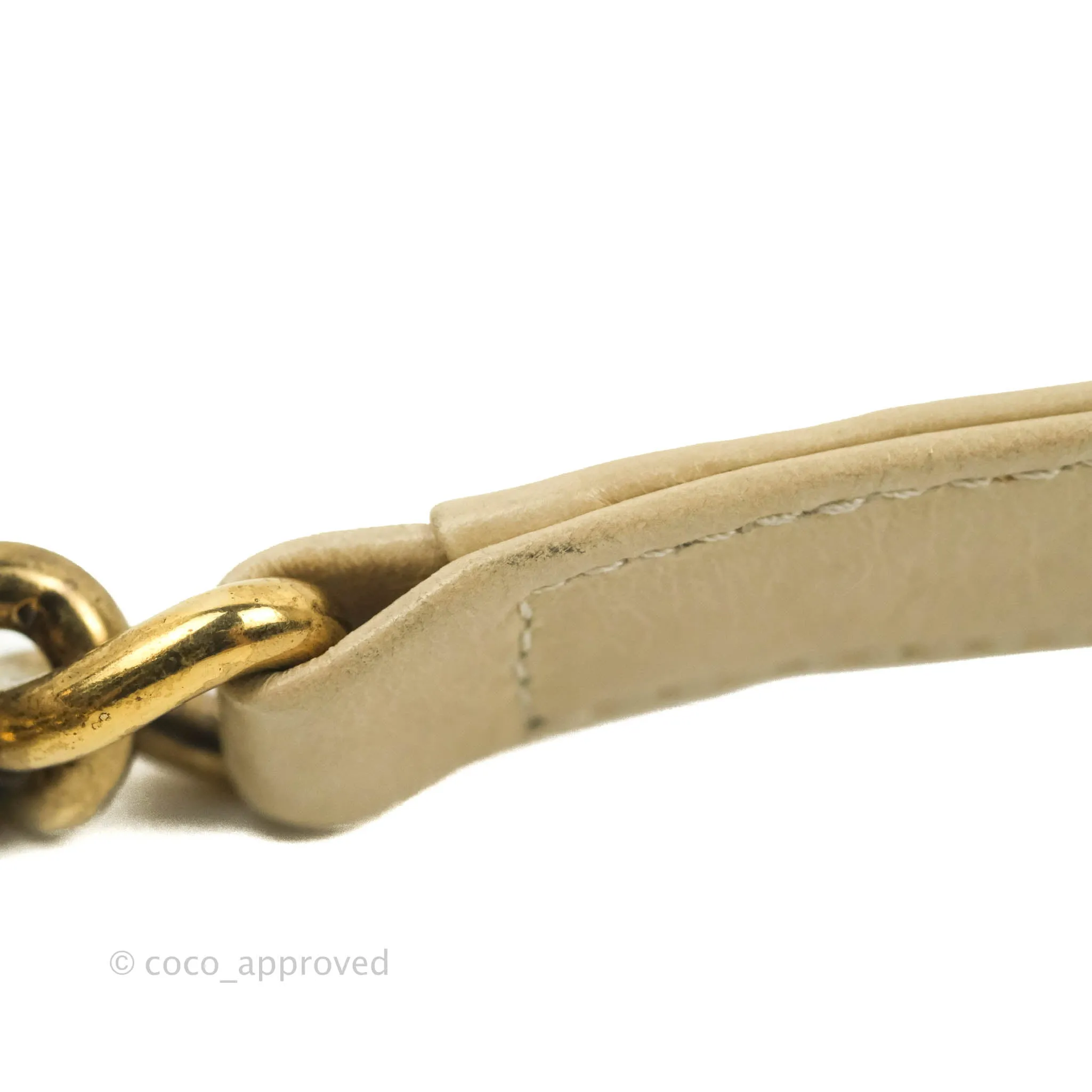 Chanel Quilted Large Boy Beige Aged Calfskin Aged Gold Hardware