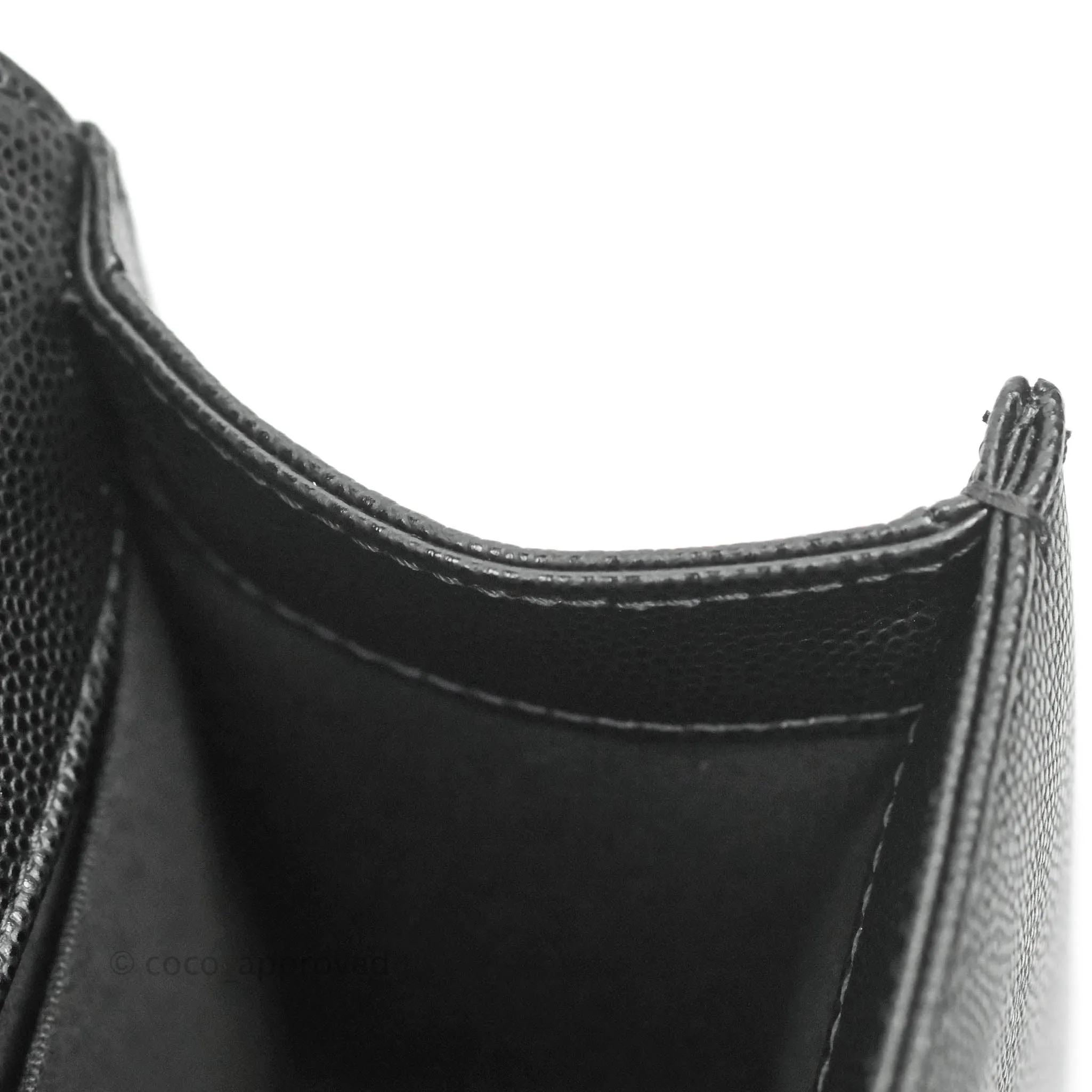 Chanel Quilted Medium Boy Black Caviar Aged Gold Hardware