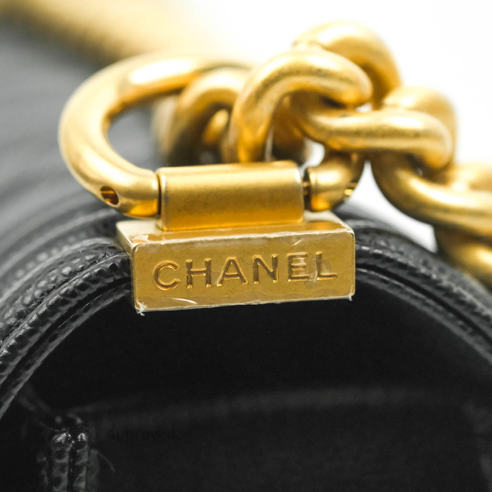 Chanel Quilted Medium Boy Black Caviar Aged Gold Hardware
