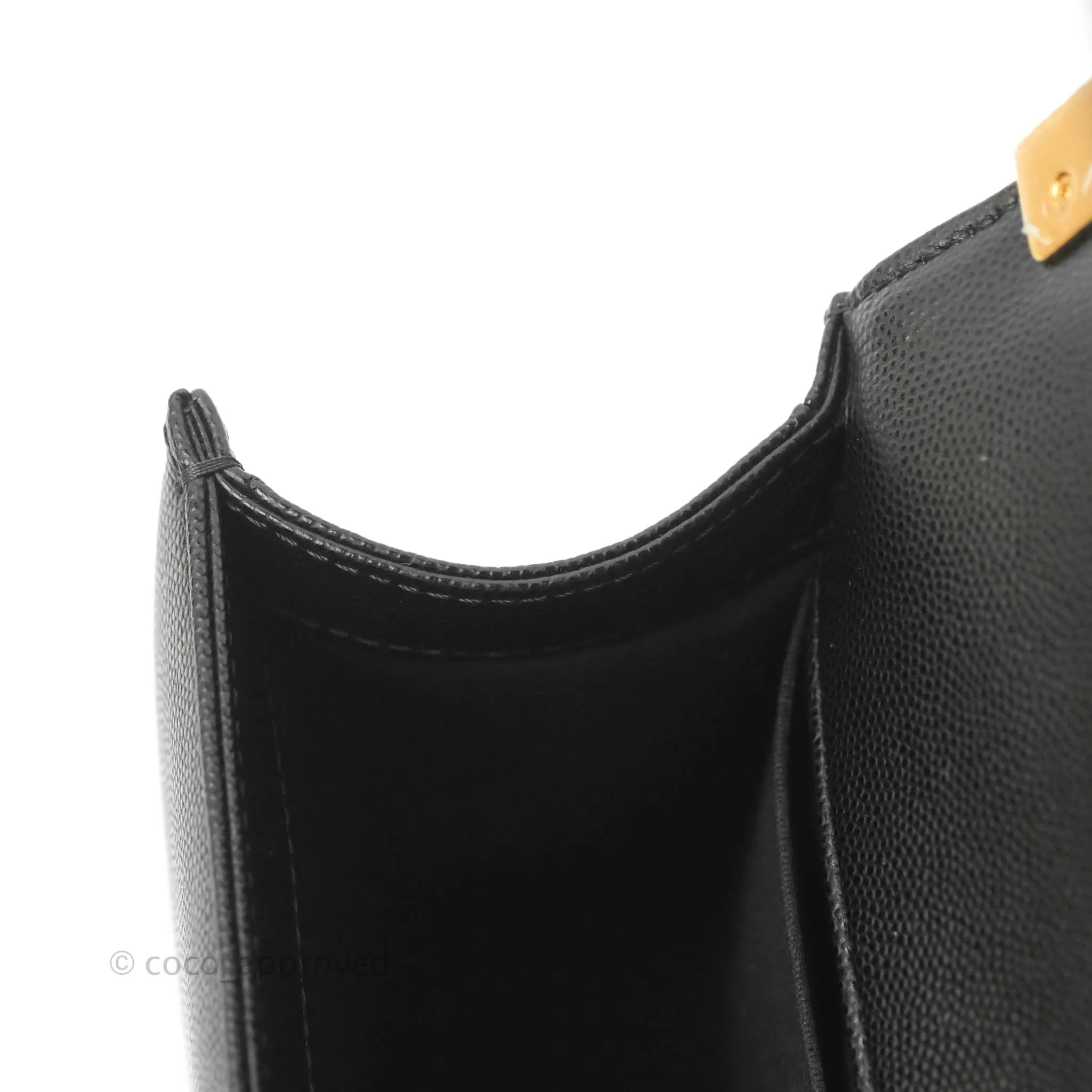 Chanel Quilted Medium Boy Black Caviar Aged Gold Hardware