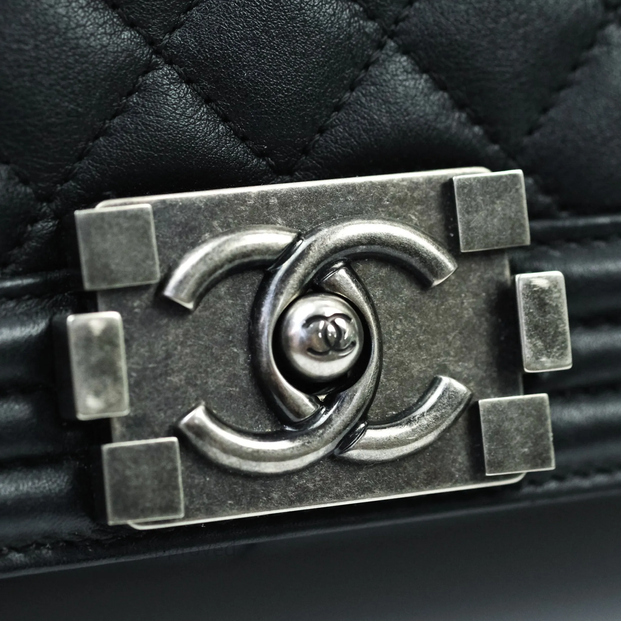 Chanel Quilted Medium Calfskin Boy Flap Ruthenium Hardware