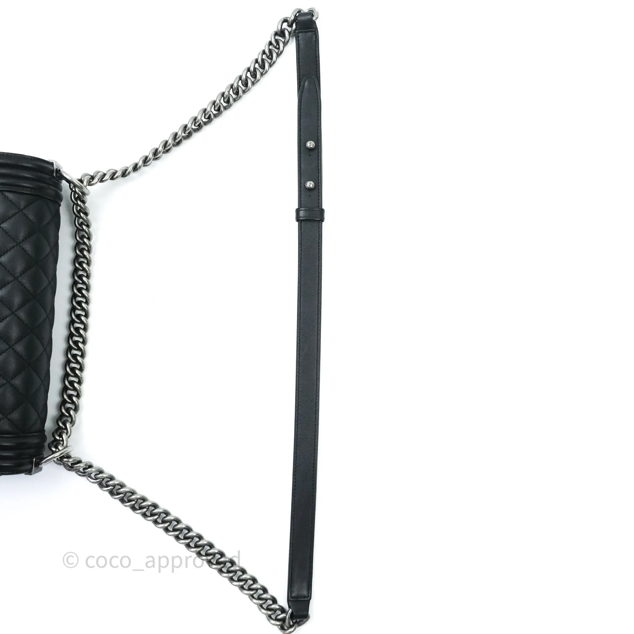 Chanel Quilted Medium Calfskin Boy Flap Ruthenium Hardware