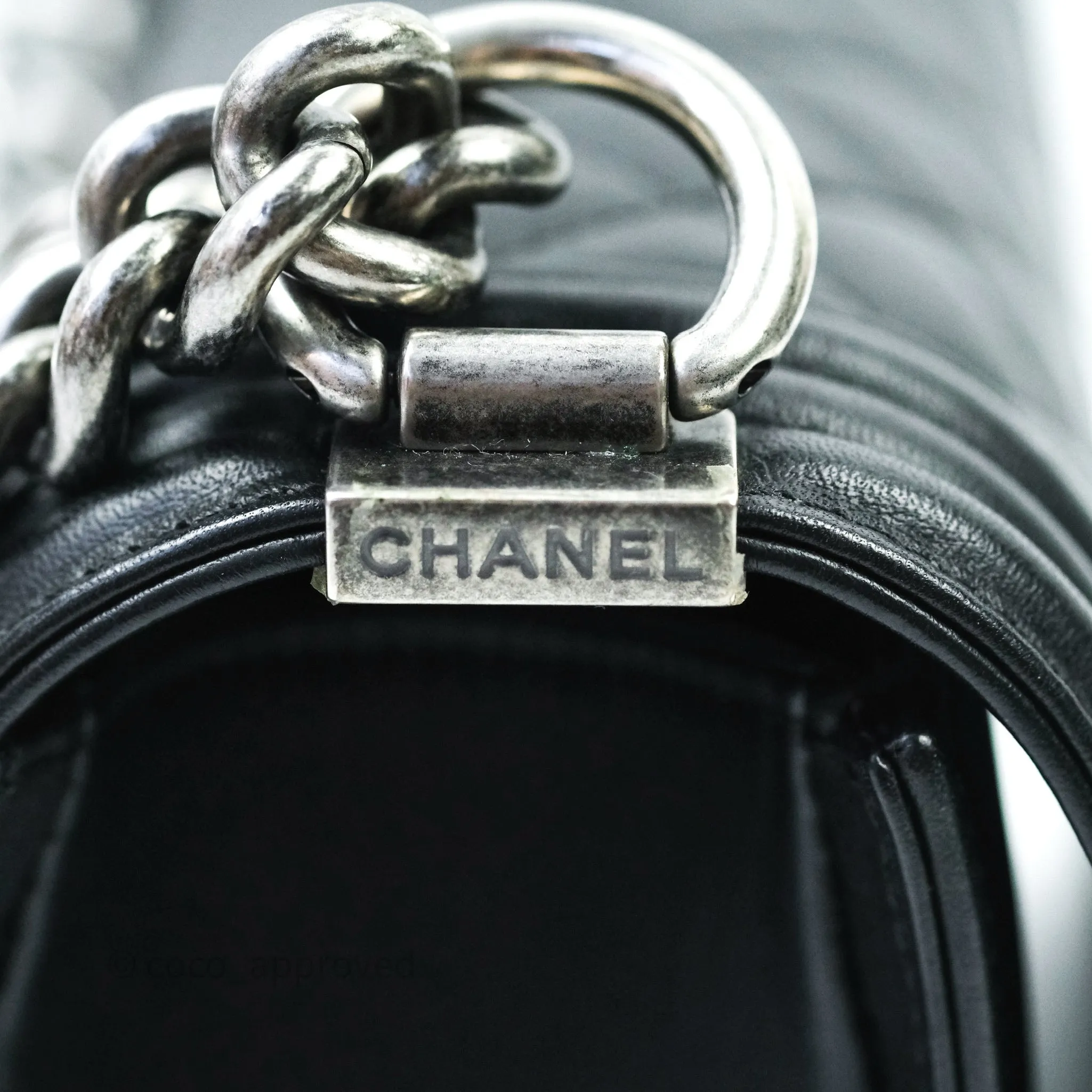 Chanel Quilted Medium Calfskin Boy Flap Ruthenium Hardware