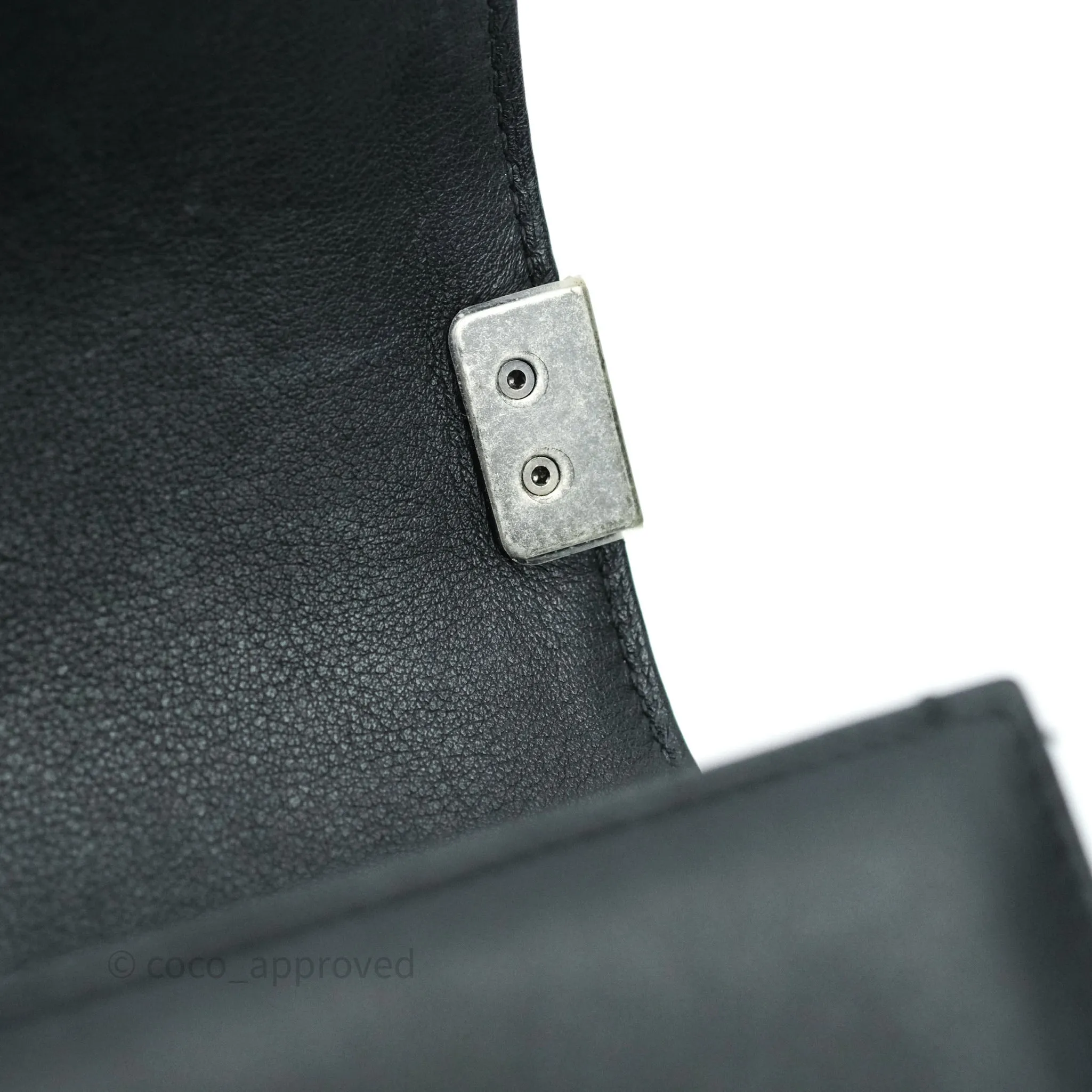 Chanel Quilted Medium Calfskin Boy Flap Ruthenium Hardware