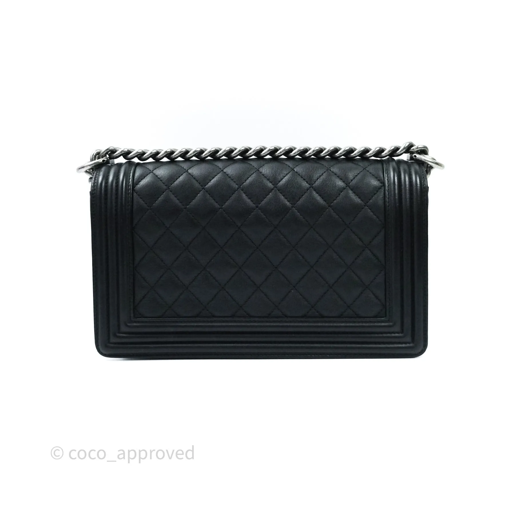 Chanel Quilted Medium Calfskin Boy Flap Ruthenium Hardware