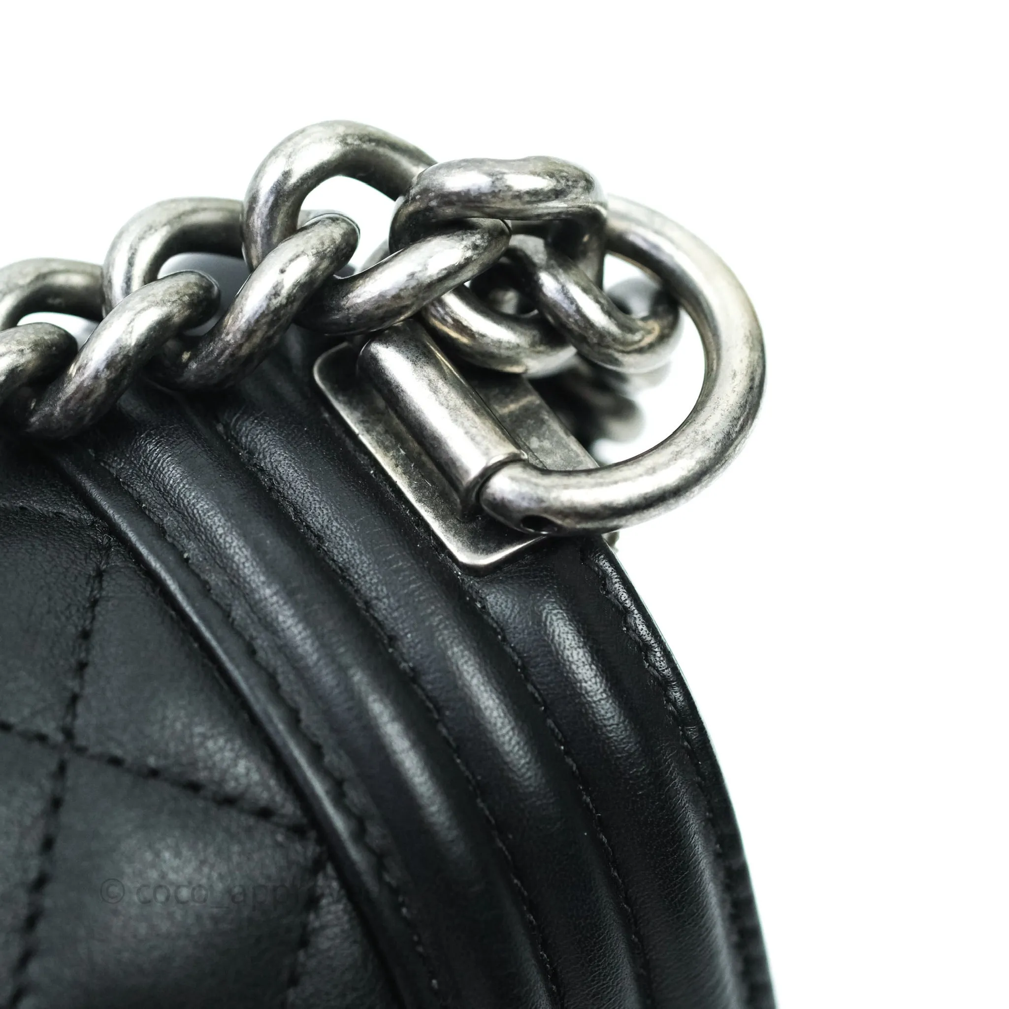 Chanel Quilted Medium Calfskin Boy Flap Ruthenium Hardware