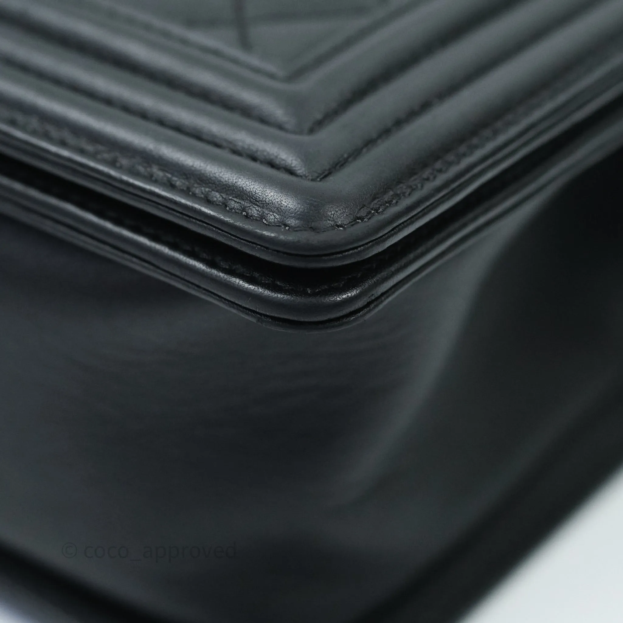 Chanel Quilted Medium Calfskin Boy Flap Ruthenium Hardware