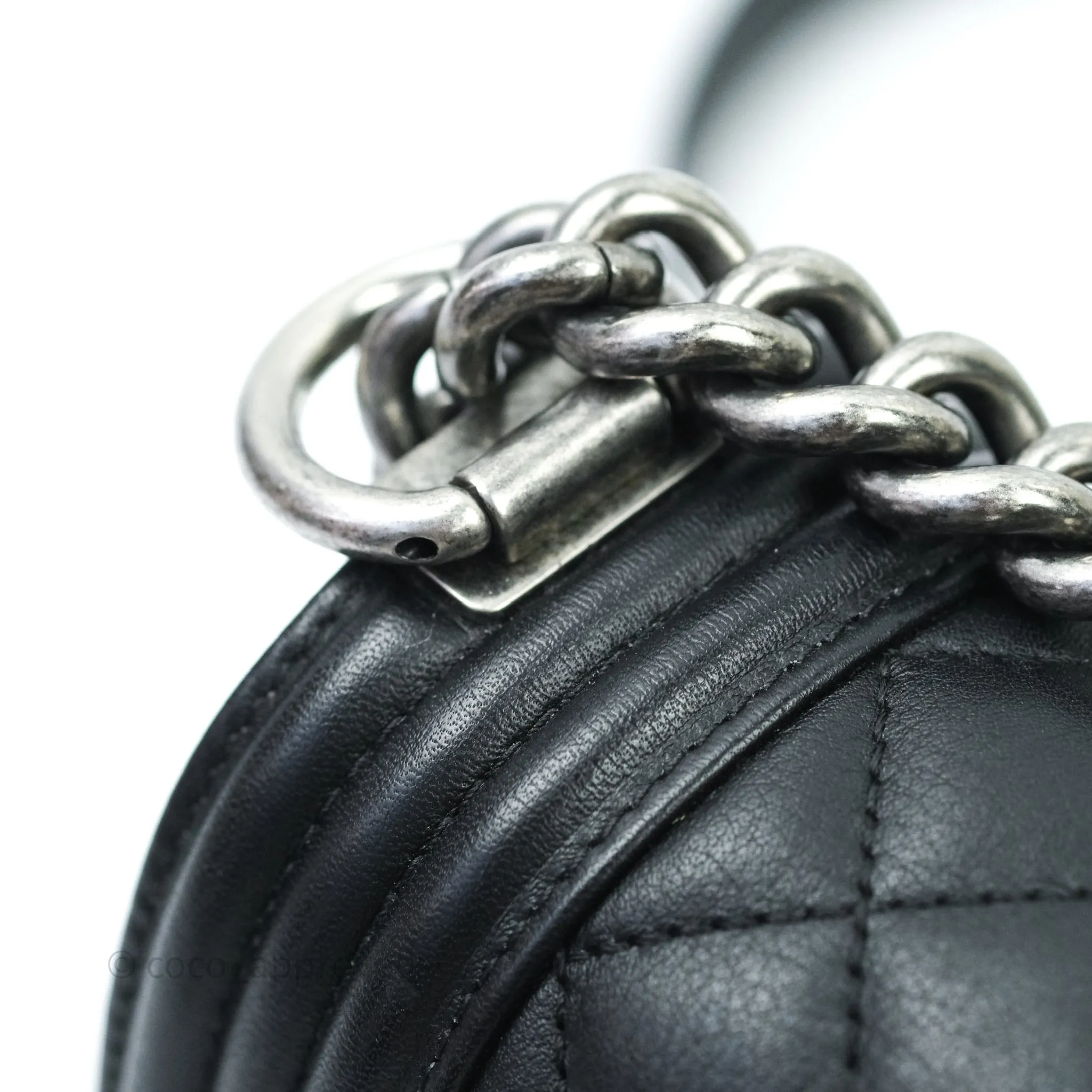Chanel Quilted Medium Calfskin Boy Flap Ruthenium Hardware