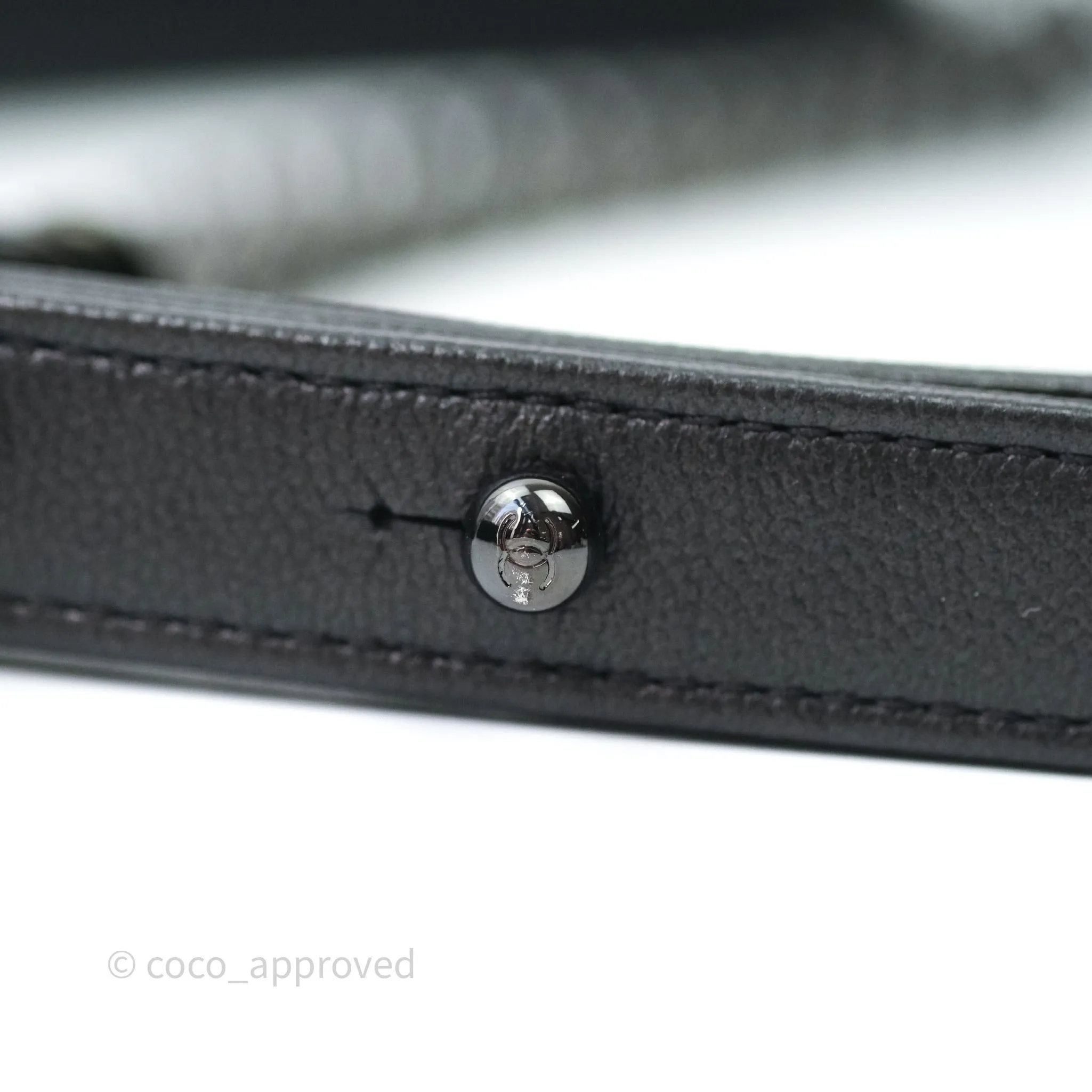 Chanel Quilted Medium Caviar Boy Flap So Black Hardware