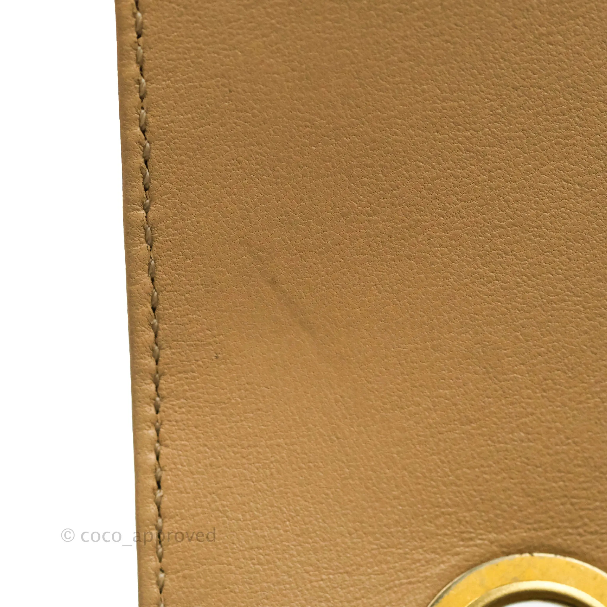 Chanel Quilted Medium CC Filigree Flap Beige Black Caviar